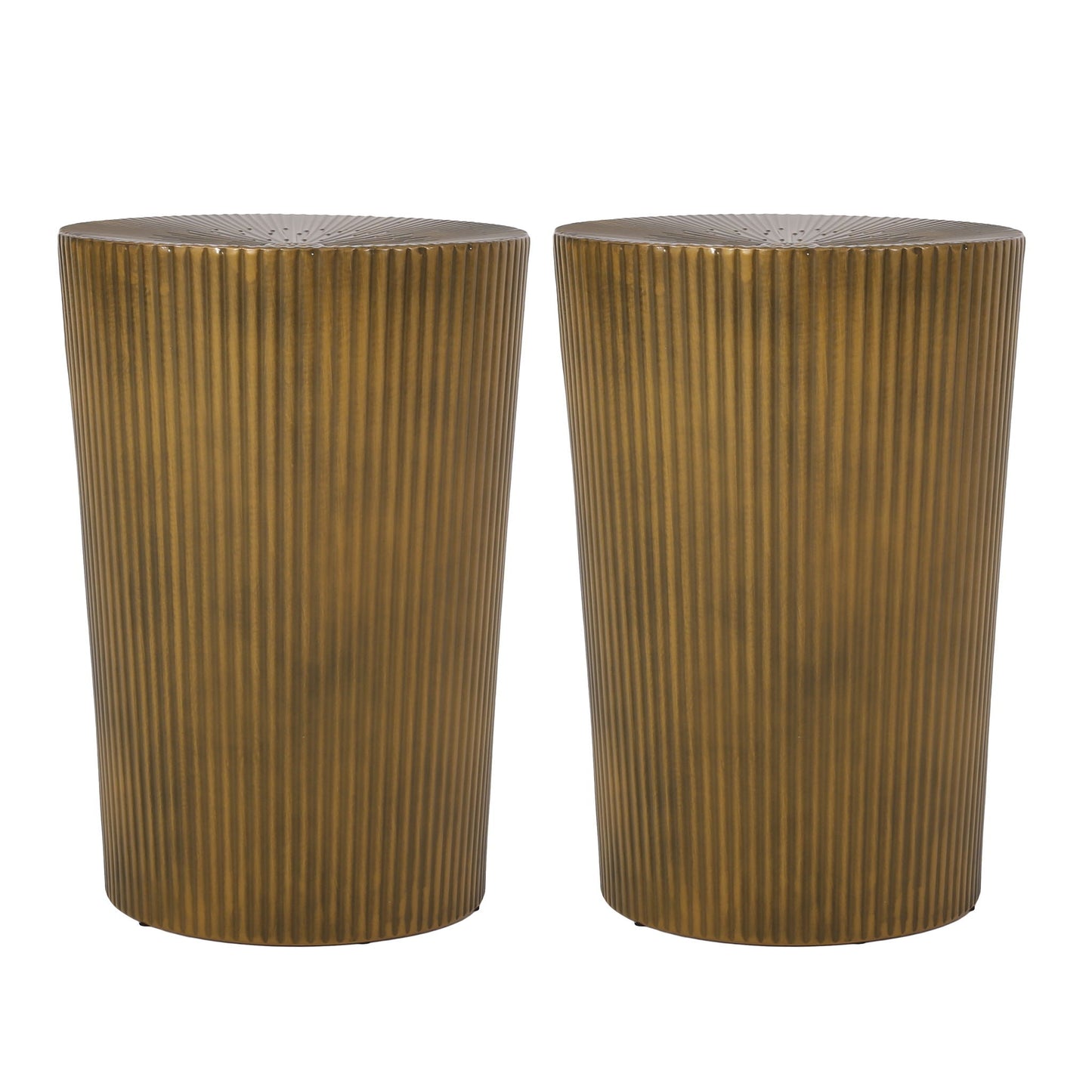 Langseth Iron Sunburst Side Table Modern Design