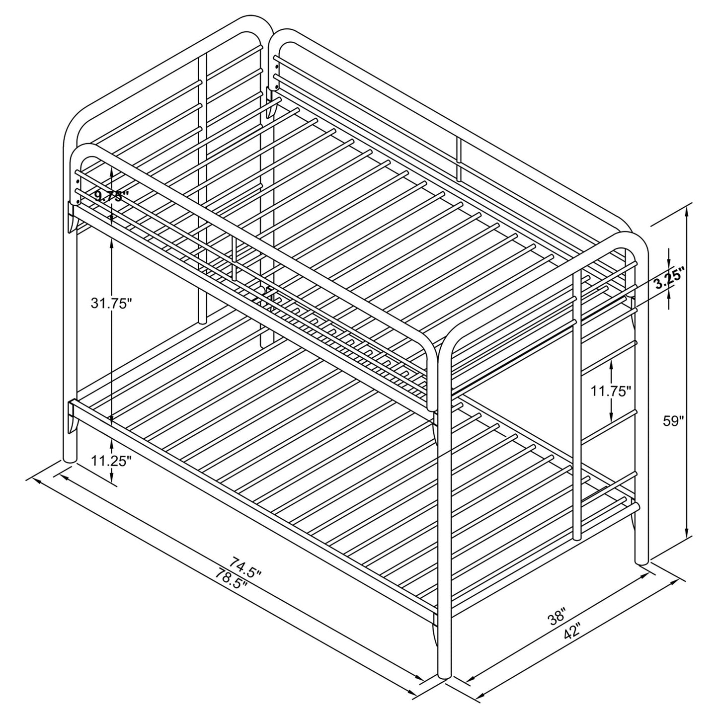 Celeste - Bunk Bed With Rung Ladder