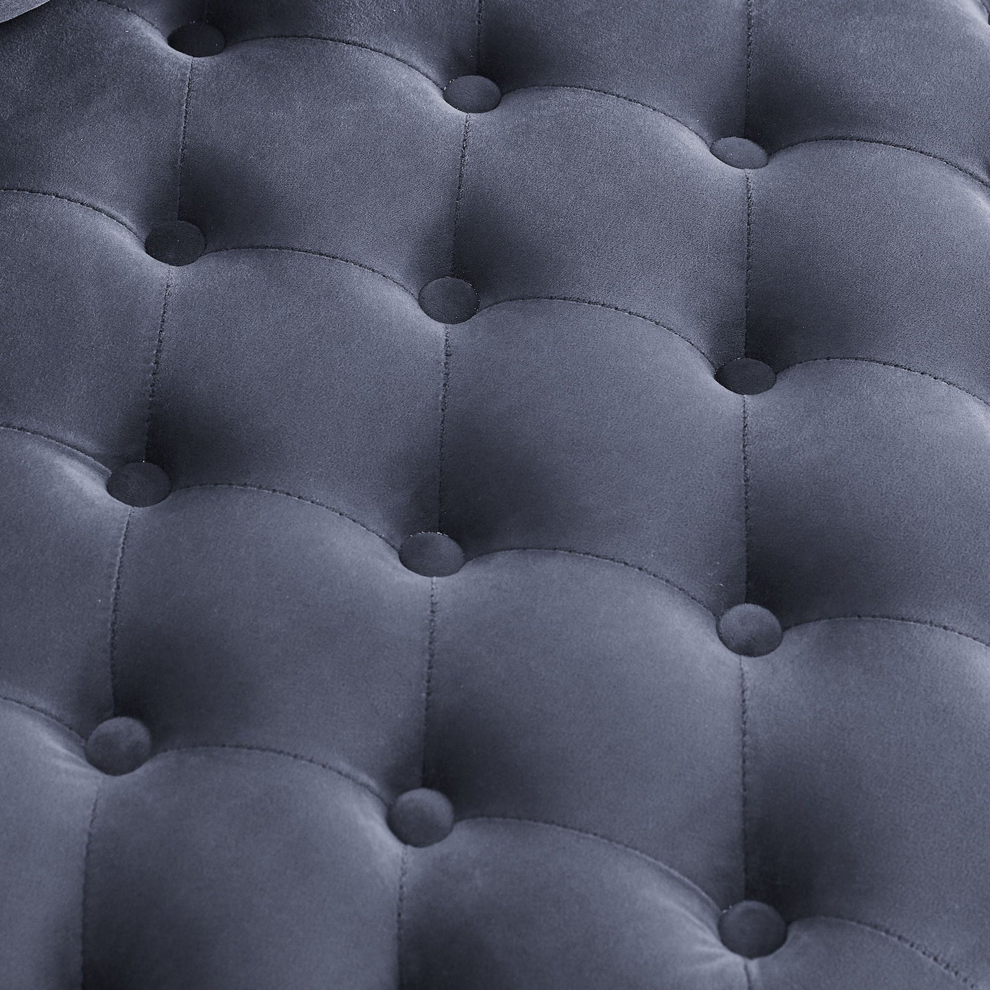 Modern Upholstered Swivel Chair With Button Tufted Design And Movable Wheels