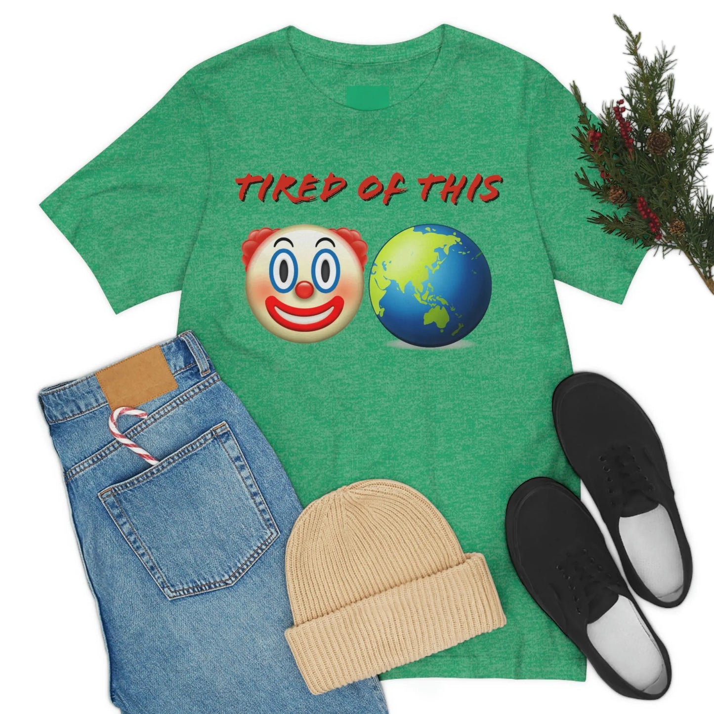 Tired Of This Clown World Emoji T-Shirt