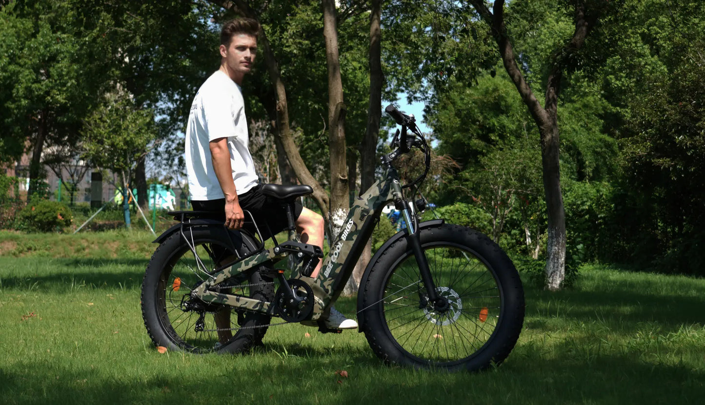 Bee Defender Step-Thru Full Suspension Step-Thru Mountain Electric Bike