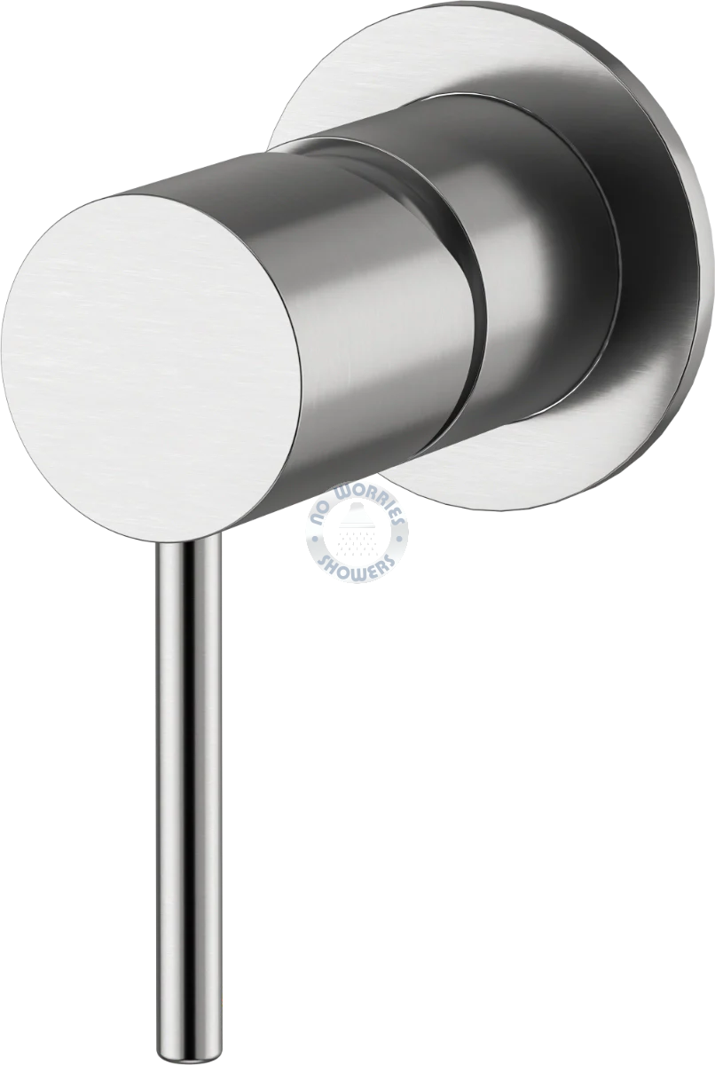 No Worries Showers Delta 316L Marine Grade Stainless Steel Wall Mounted Outdoor / Indoor Pool Shower Rail, 2 in 1 with Hot & Cold Mixer Valve and Hand Shower Wand Package