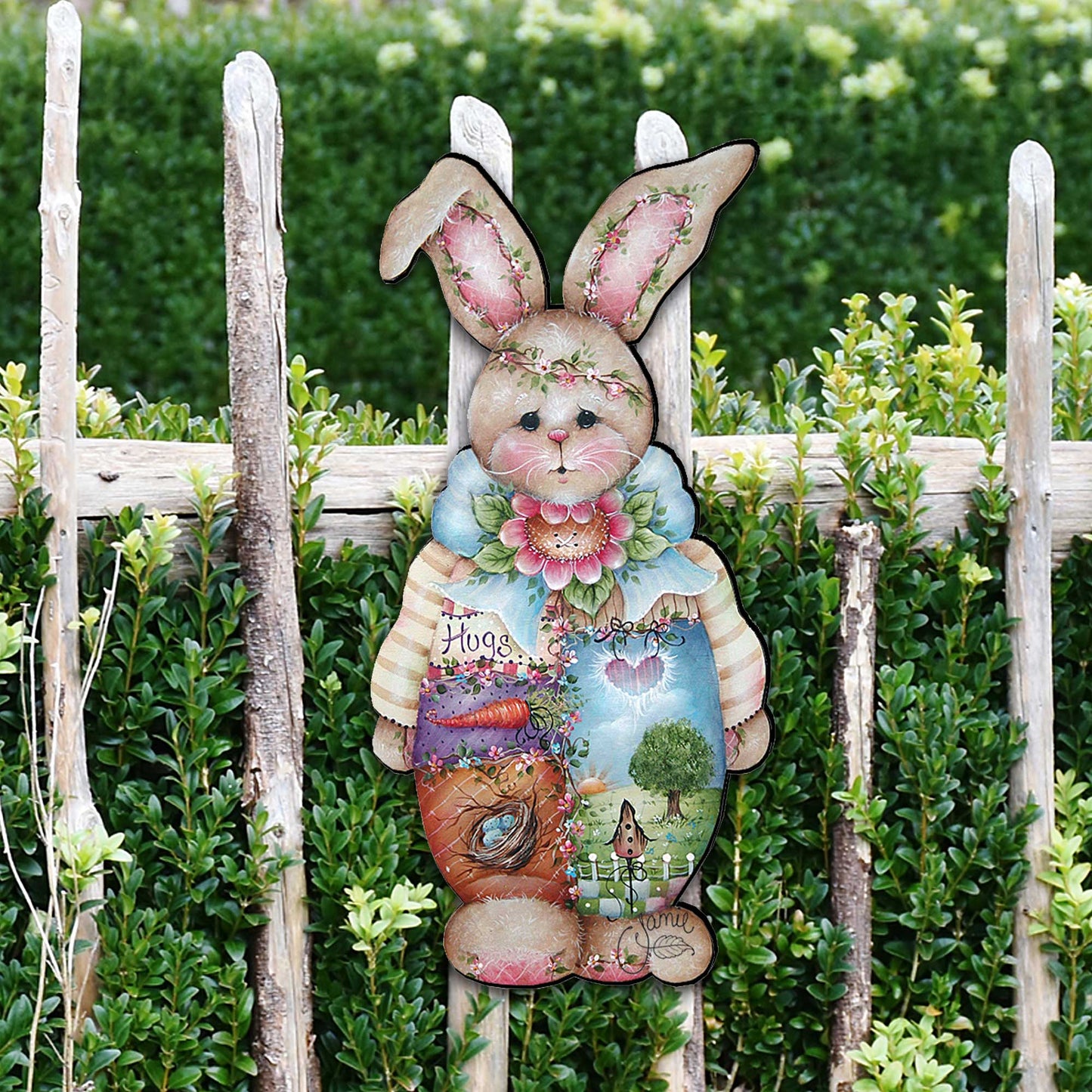 Bella Bunny Easter Door Decor by Jamie Mills-Price - Easter Spring Decor - 8457601H