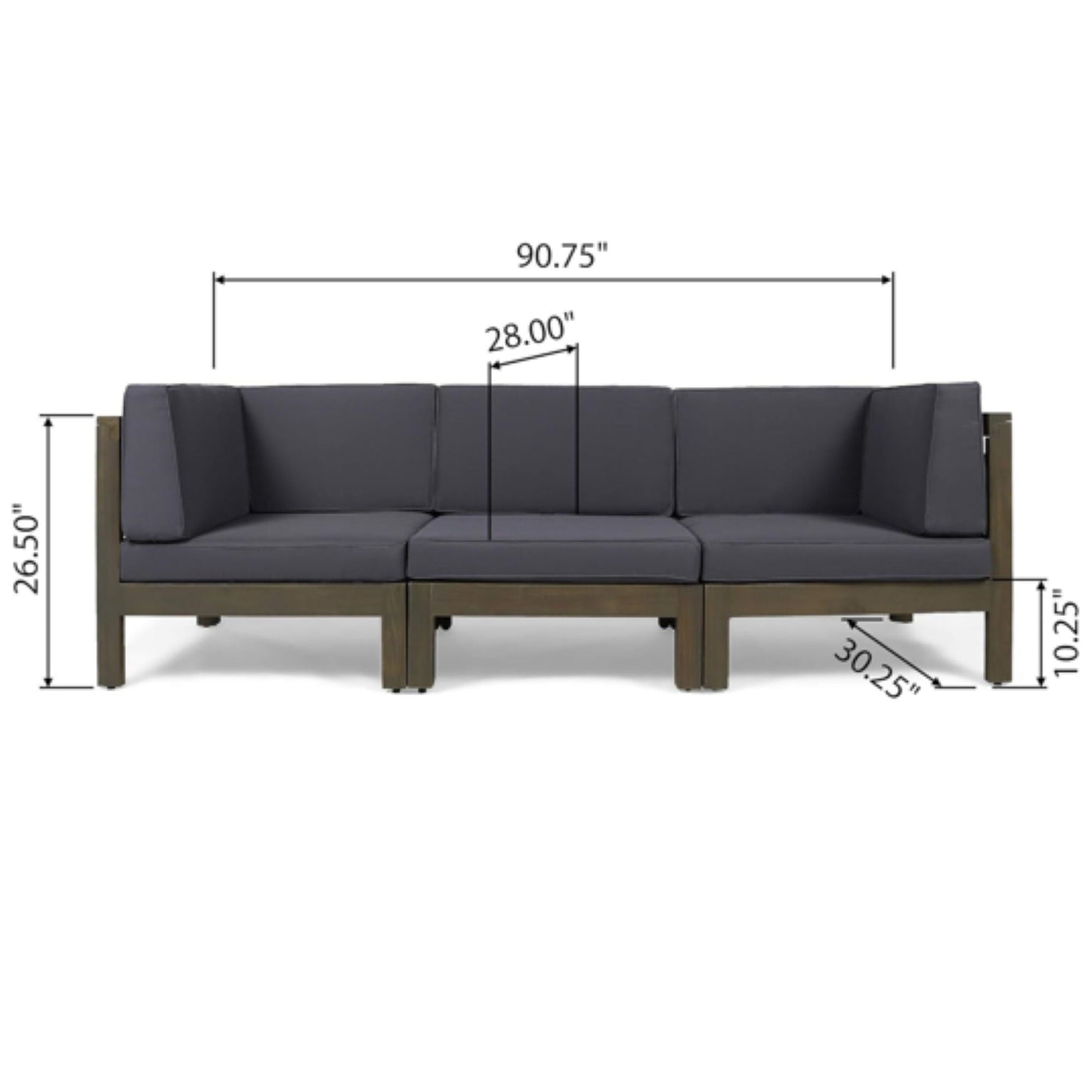 Oana - 3 Piece Sofa Set With Water Resistant Cushions