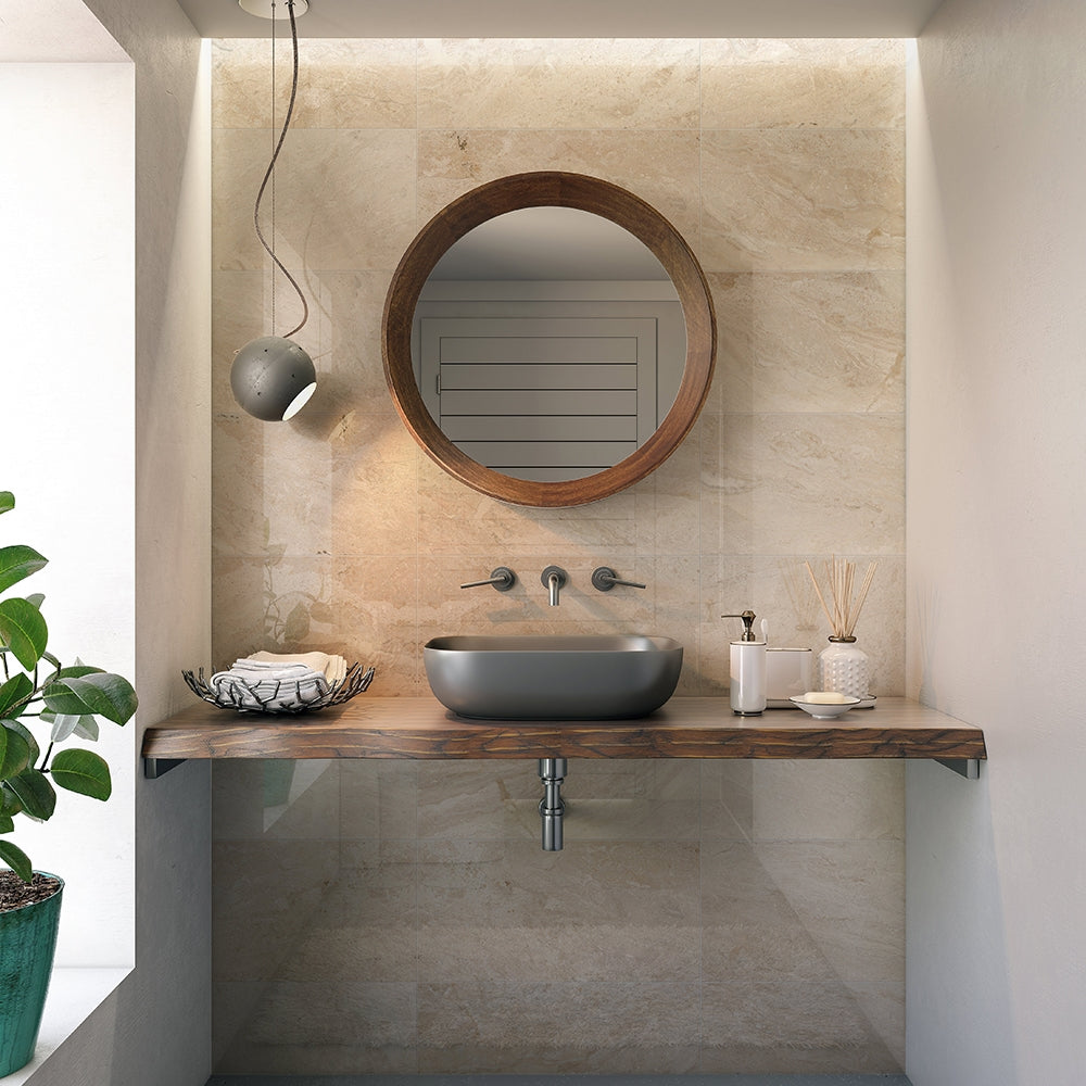 Diana Royal Beige Marble Polished Floor and Wall Tile - Livfloors Collection