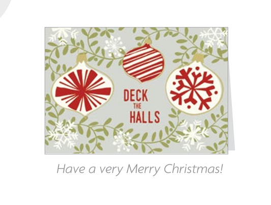 Countryside 20 Christmas Card Set - Deck the Halls