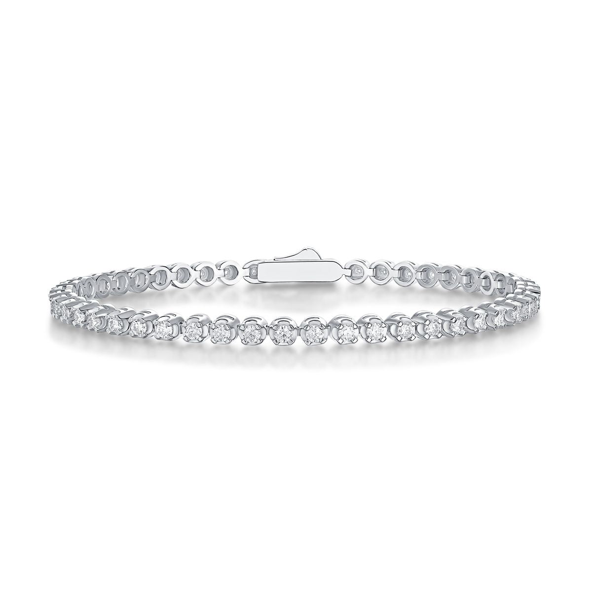 Starry Sky - Fashionable bracelet and Bangle jewelry set with Moissanite S925 sterling silver and Platinum-plated diamond