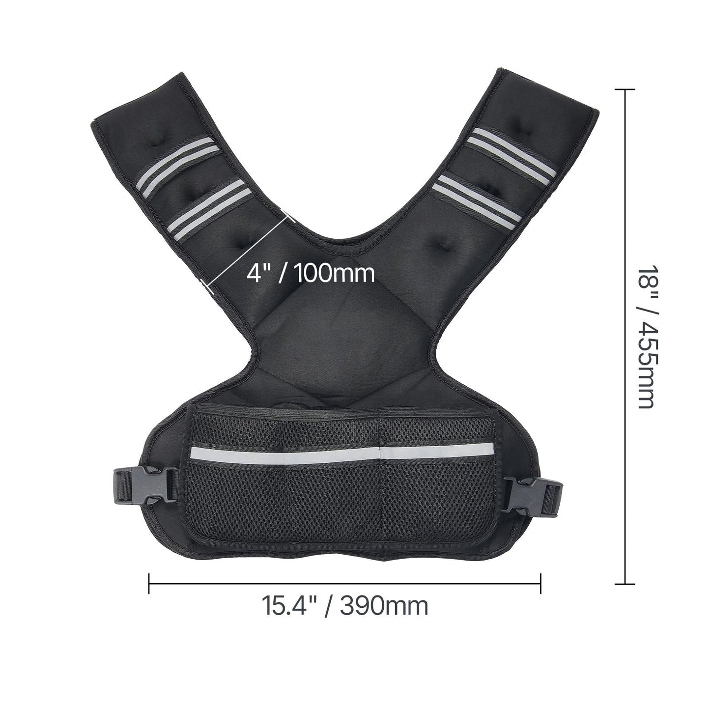 Adjustable Weighted Vest, 20-32lb Weight Vest with 6 Ironsand Weights and Reflective Stripe, Body Weight Vest Exercise Set for Men Women, Workout Equipment for Strength Training Running Jogging