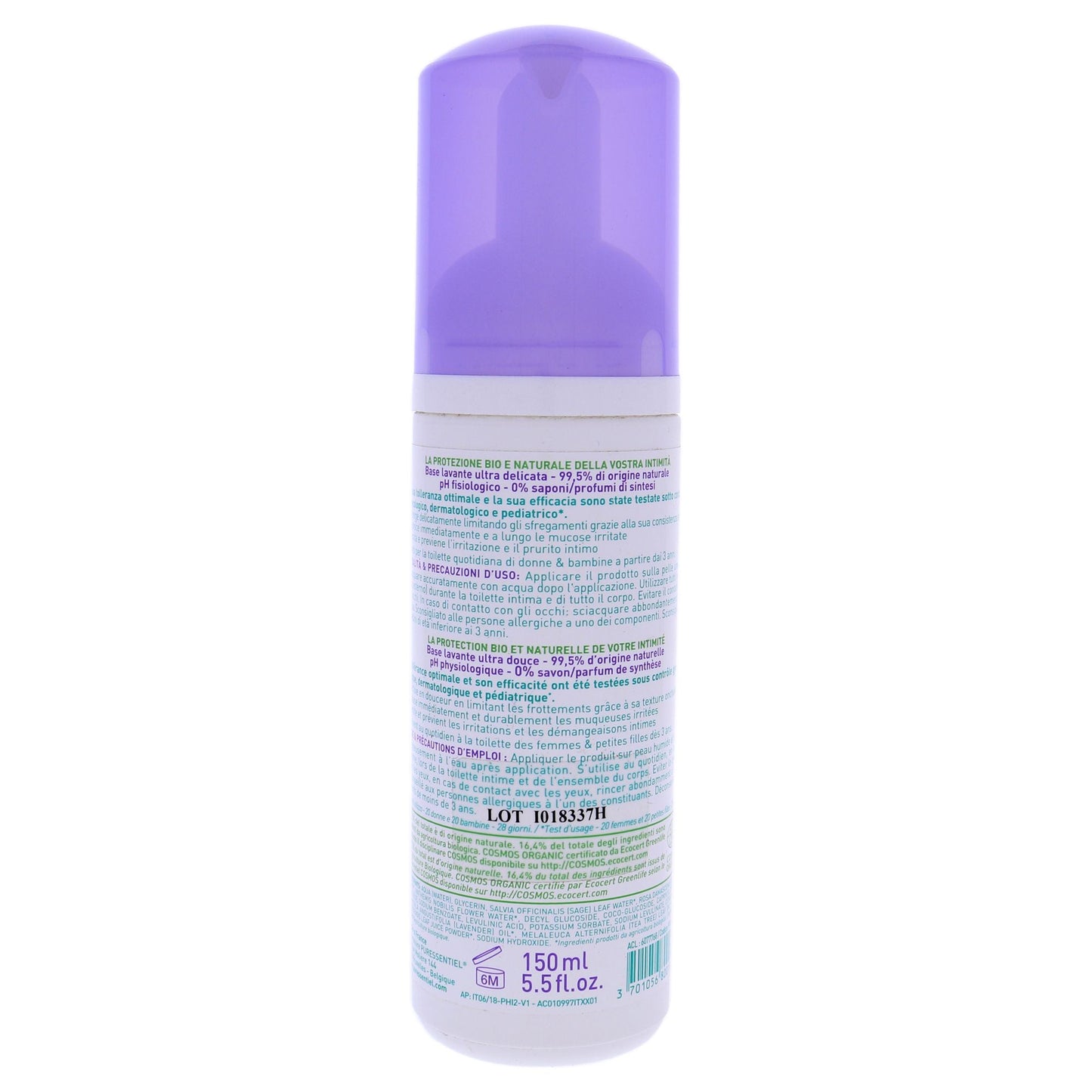 Intimate Hygiene Gentle Cleansing Foam by Puressentiel for Women - 5.5 oz Foam