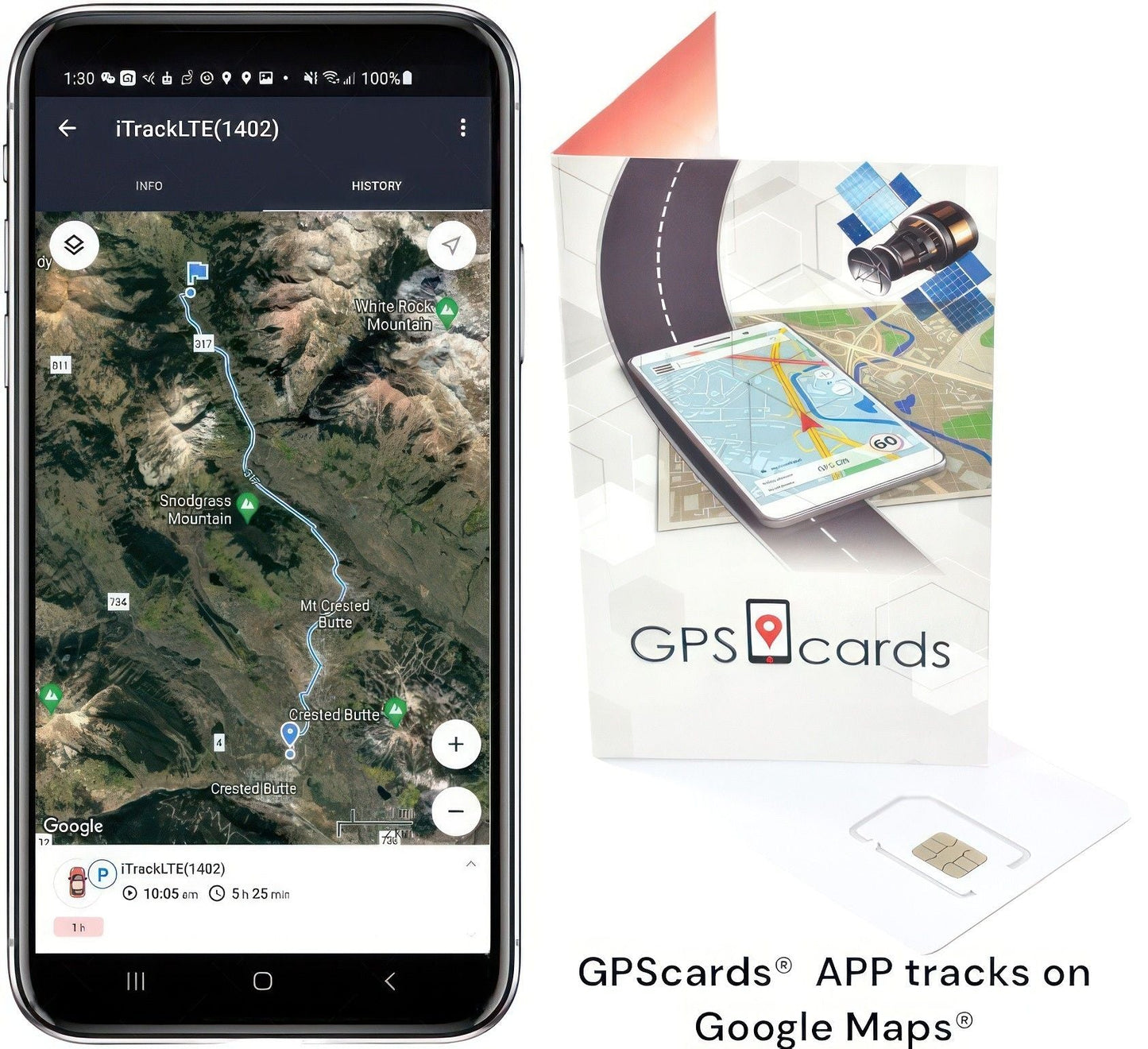 Sim card for GPS 408A/B with Portable Large Battery & Magnet Adsorption
