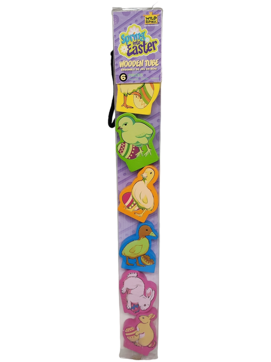 Tube Of Wood Animals