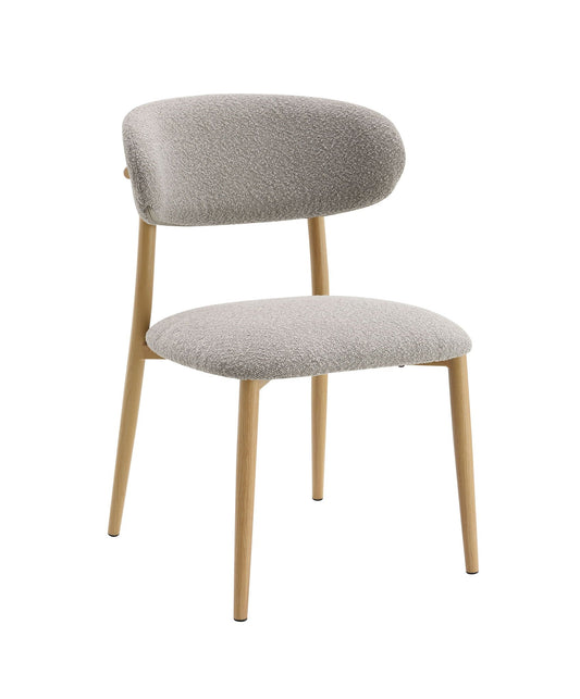 Kacey Boucle Side Chair (Set of 2) - Gray