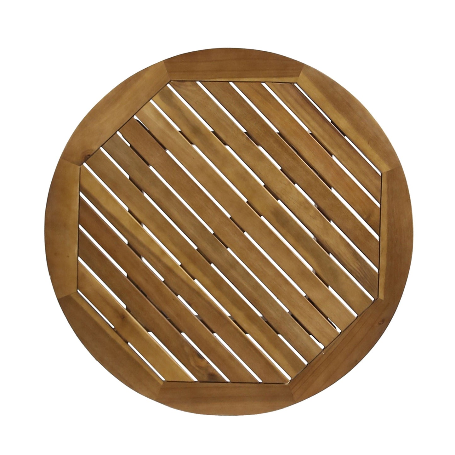 Stamford Modern Outdoor Bistro Table with Water-Resistant Teak