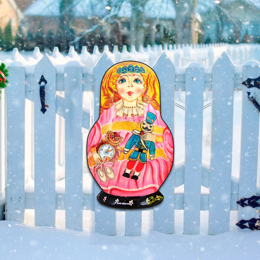 Clara Nutcracker Nesting Doll Door Decor by G. DeBrekht - Christmas Decor - 8115152H