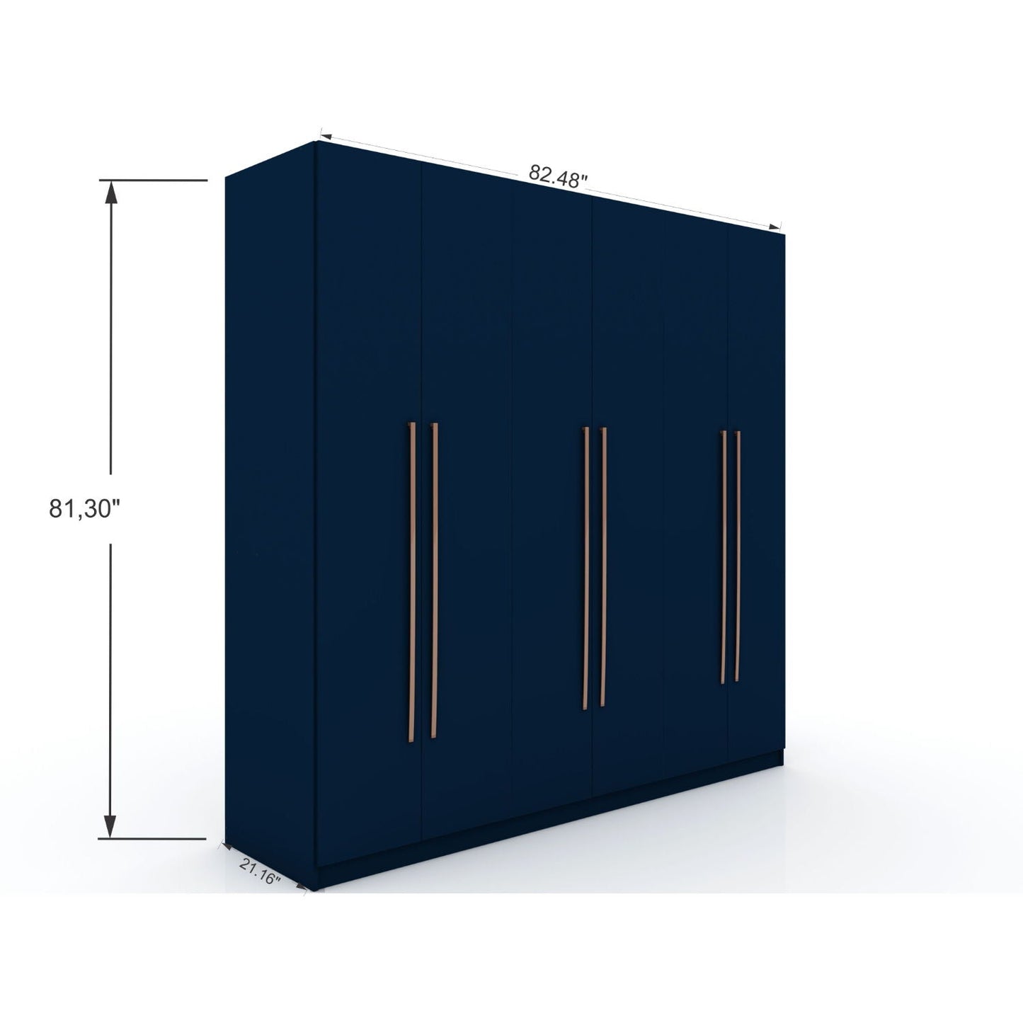 Gramercy - Free Standing Wardrobe Closet With Drawers And Shelves