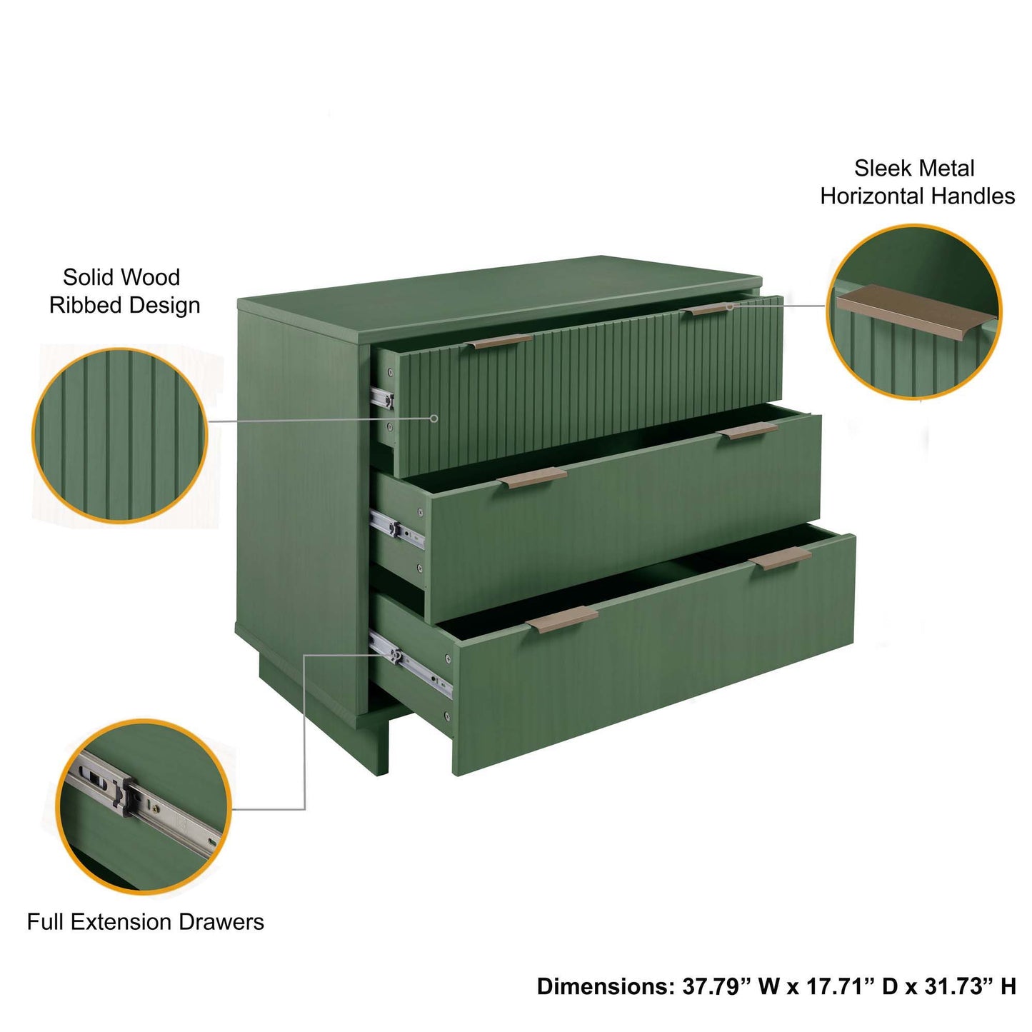 Granville - Dresser With 3 Drawers