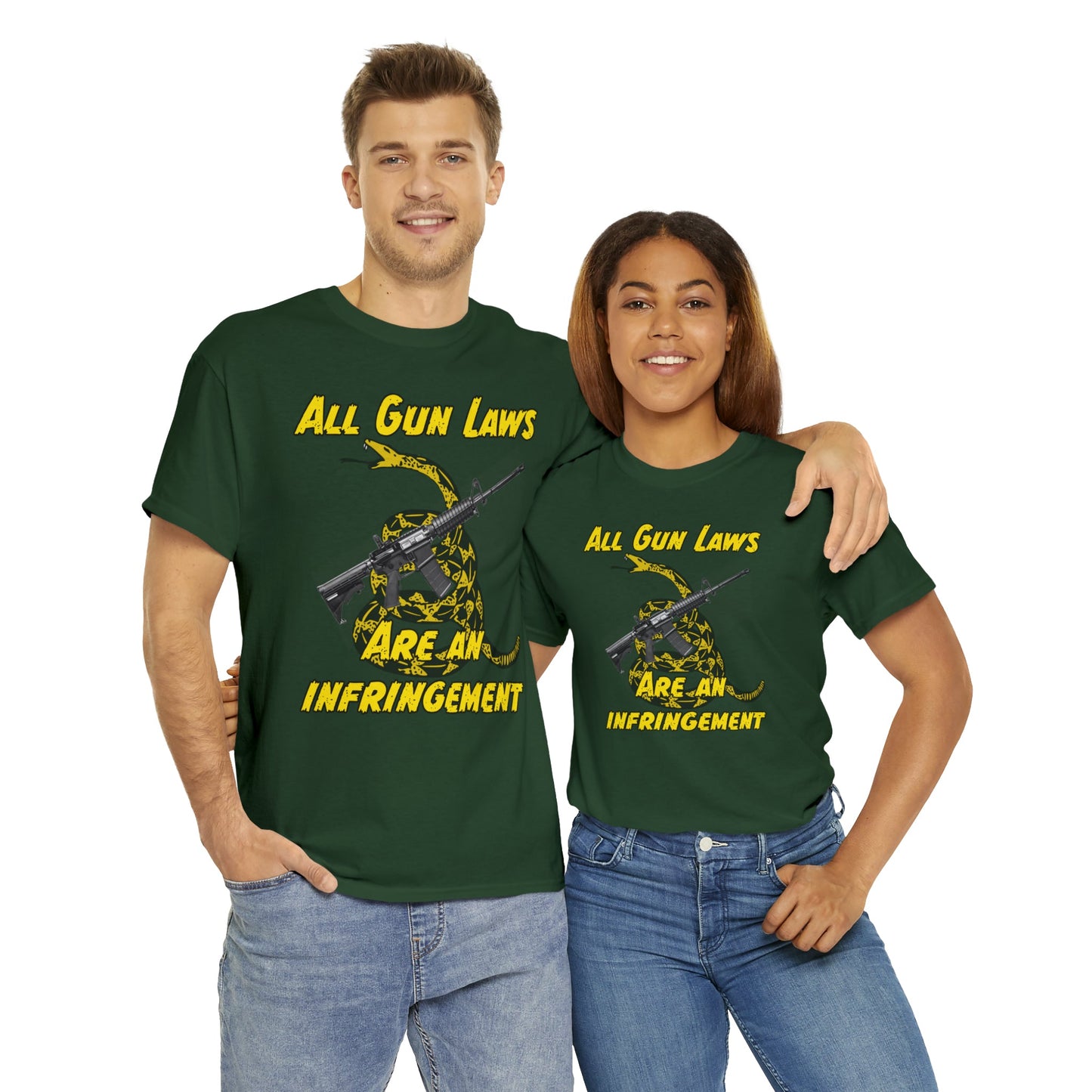 All Gun Laws Are Infringements AR15 Gadsden T-Shirt