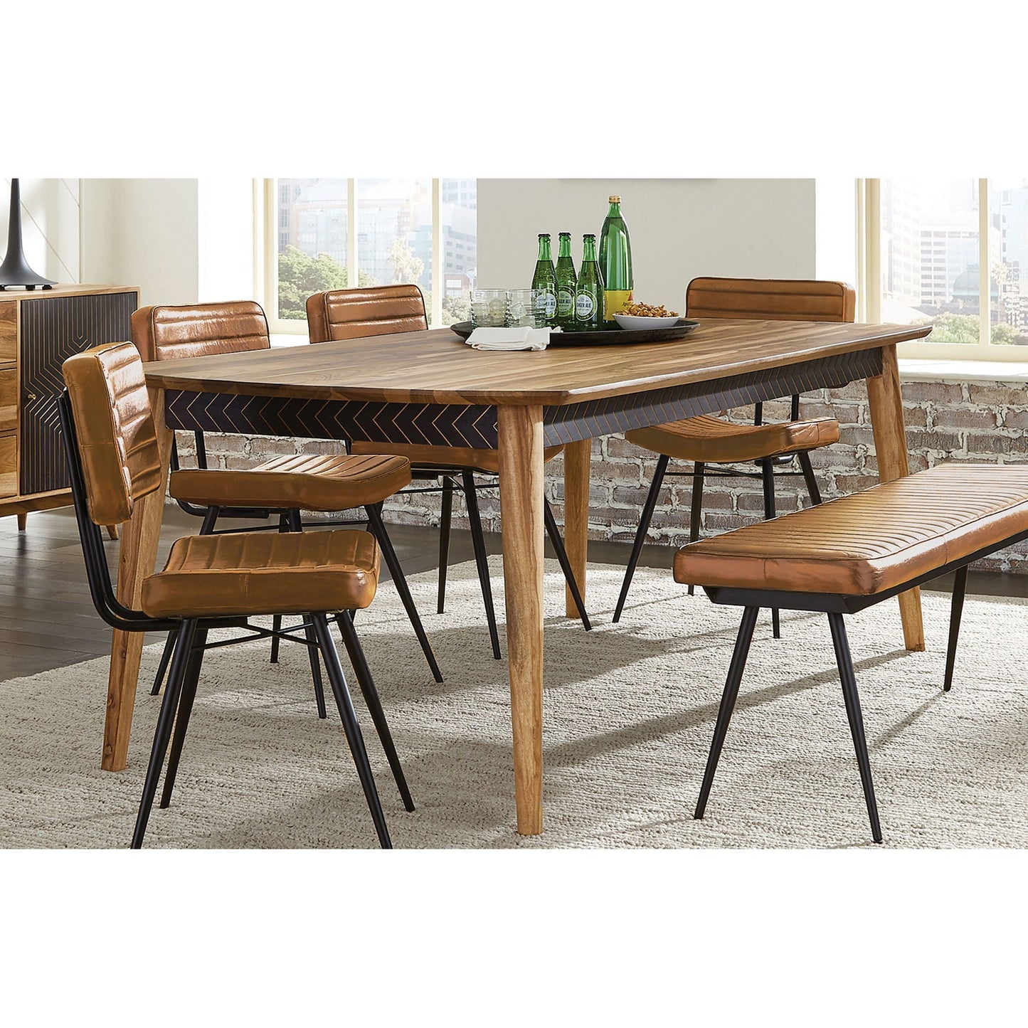 Crossmoor - Sheesham Dining Table - Natural Wood