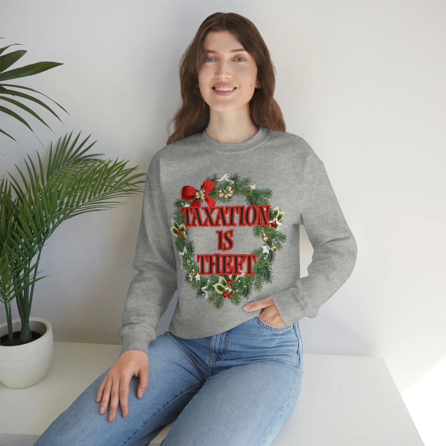 Taxation is Theft Unisex Crewneck Sweatshirt - 4LibertyShop.com
