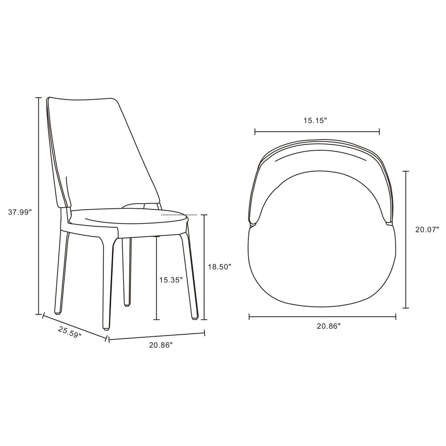 Kara - Dining Chair In (Set of 2)