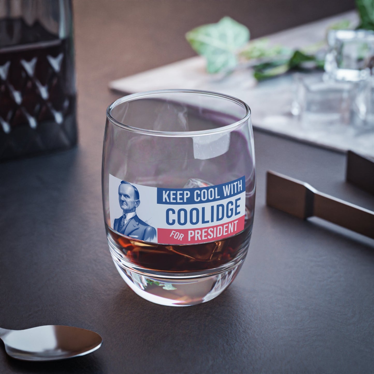 Cool with Coolidge Whiskey Glass - 4LibertyShop.com