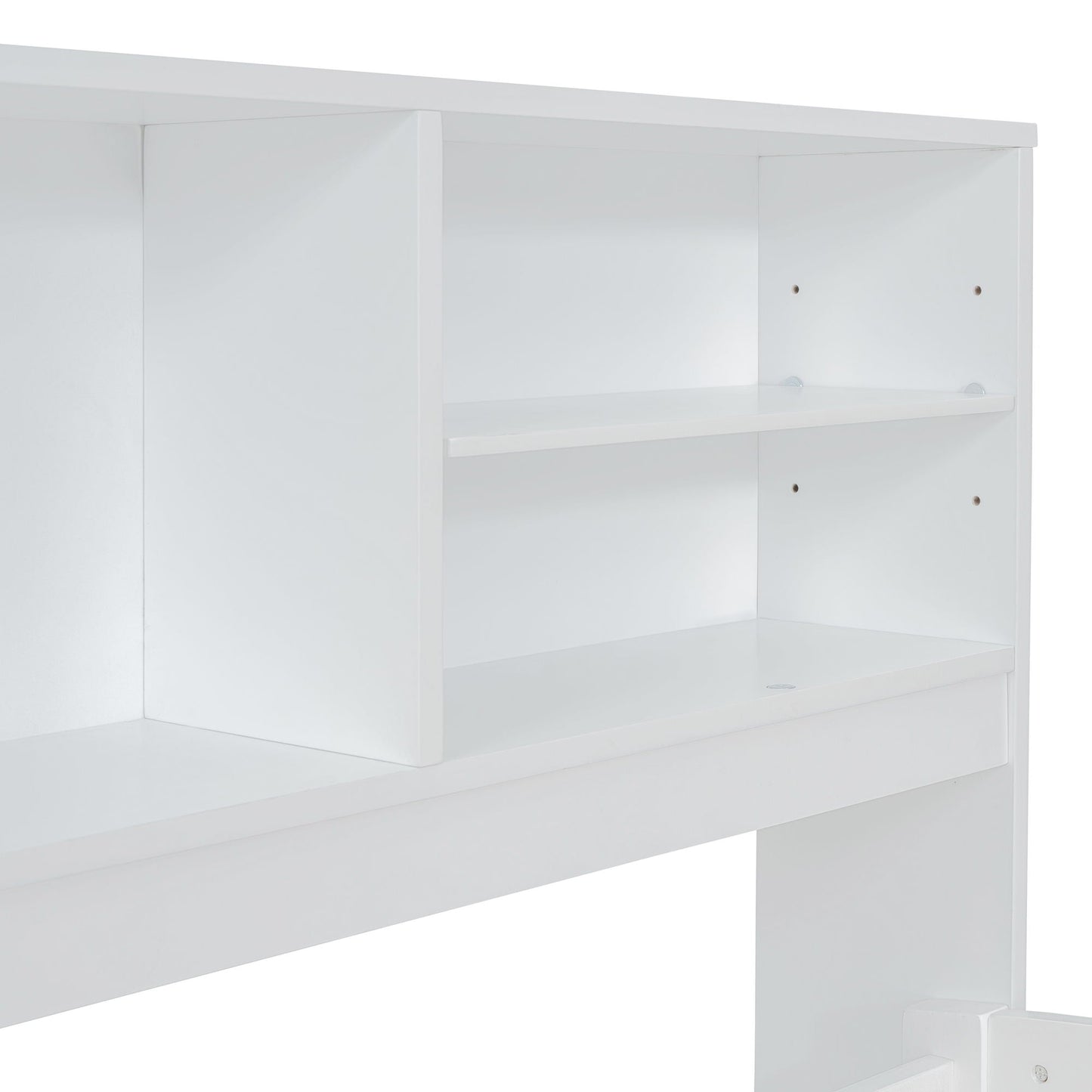 Daybed With 2 Bedside Cabinets, Upper Shelves And 4 Drawers