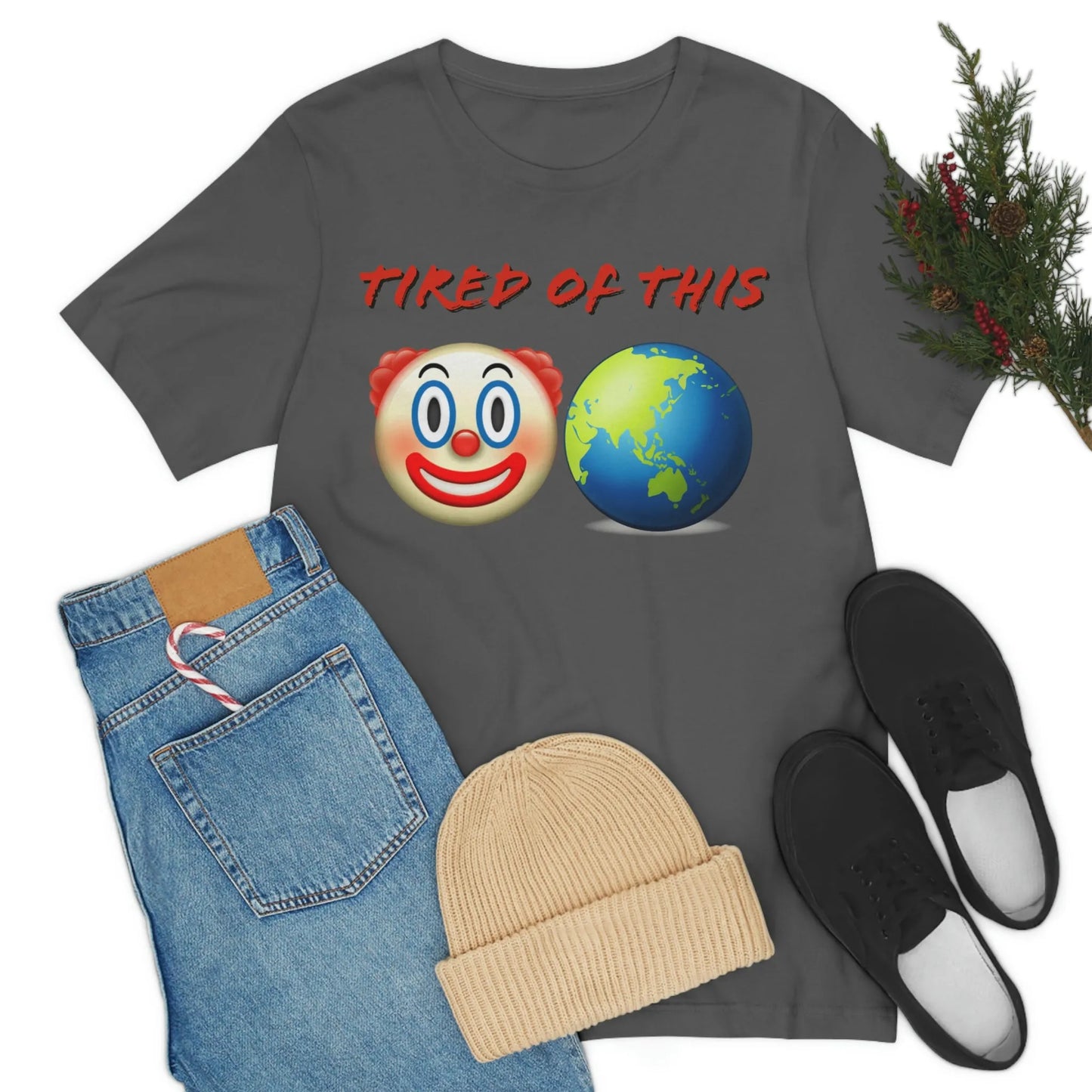 Tired Of This Clown World Emoji T-Shirt