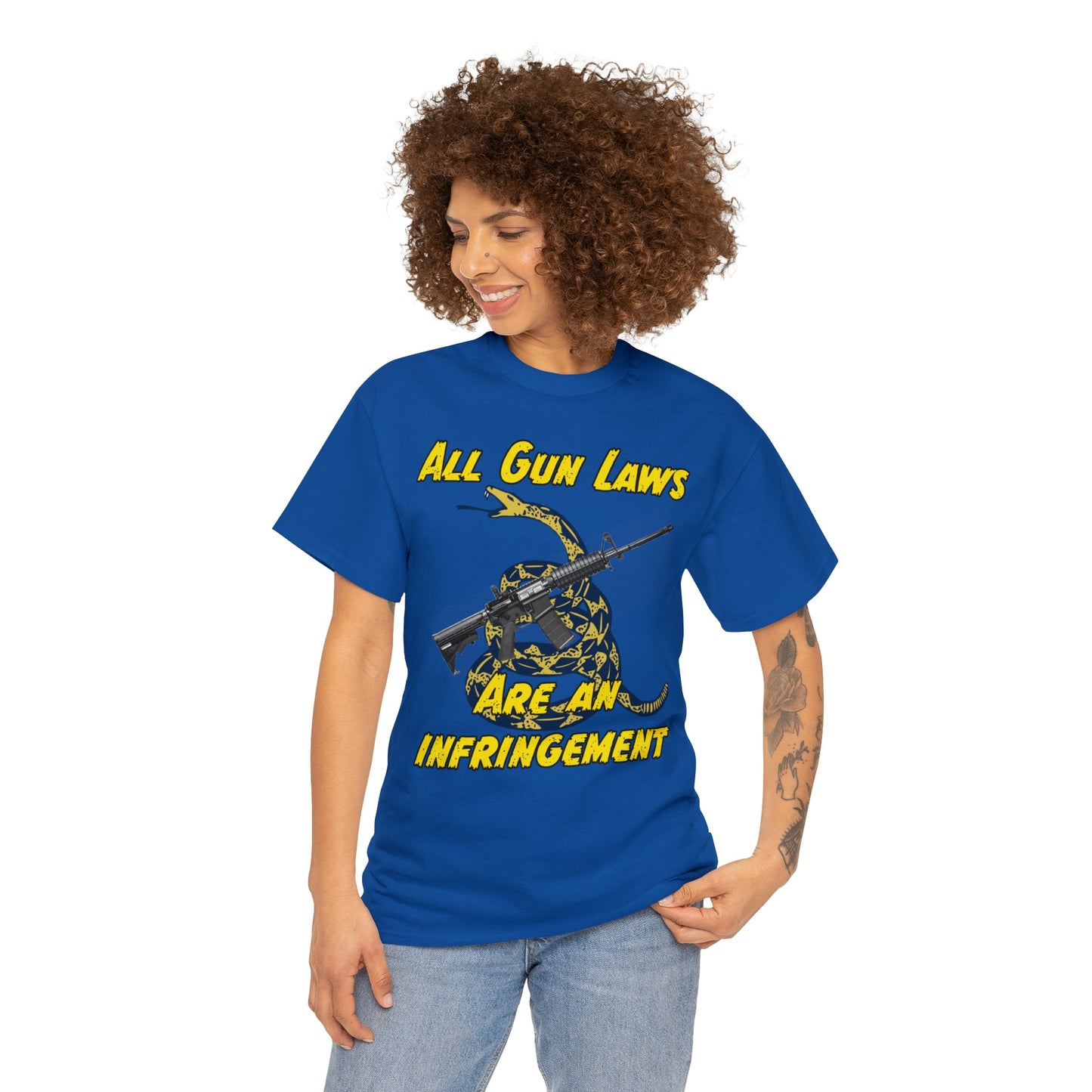 All Gun Laws Are Infringements AR15 Gadsden T-Shirt