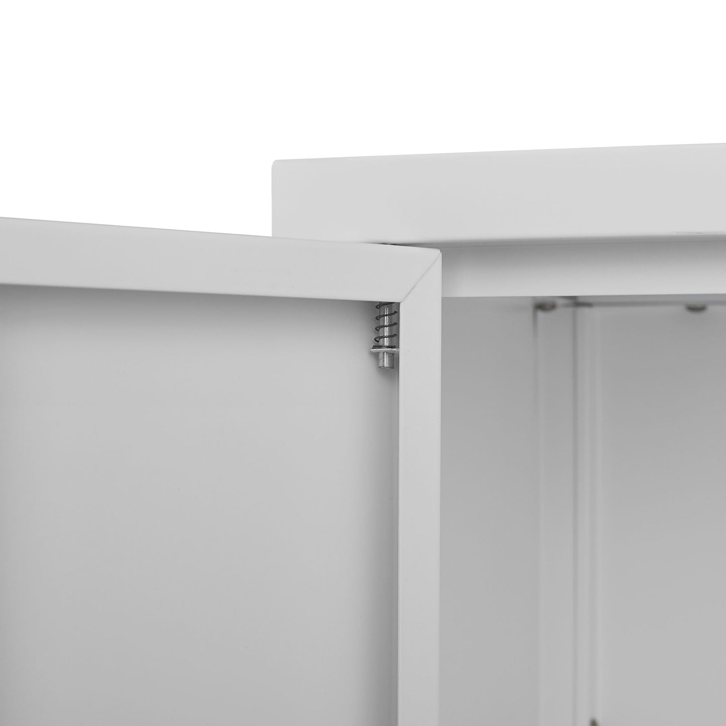 Modern Storage Cabinet with Adjustable Shelves and Magnetic Door Stopper