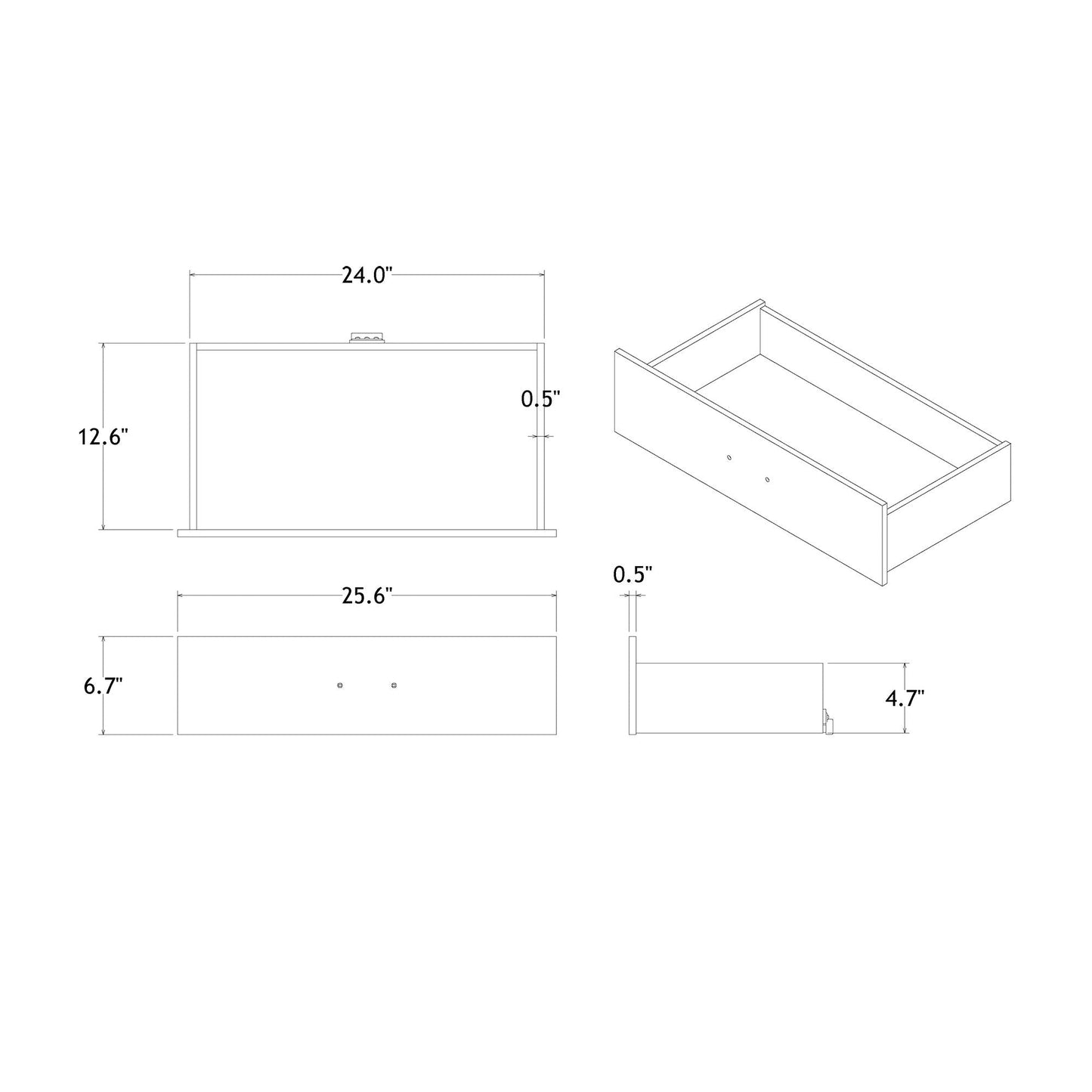 Charlston - 5 Piece Bedroom Set With LED Headboard