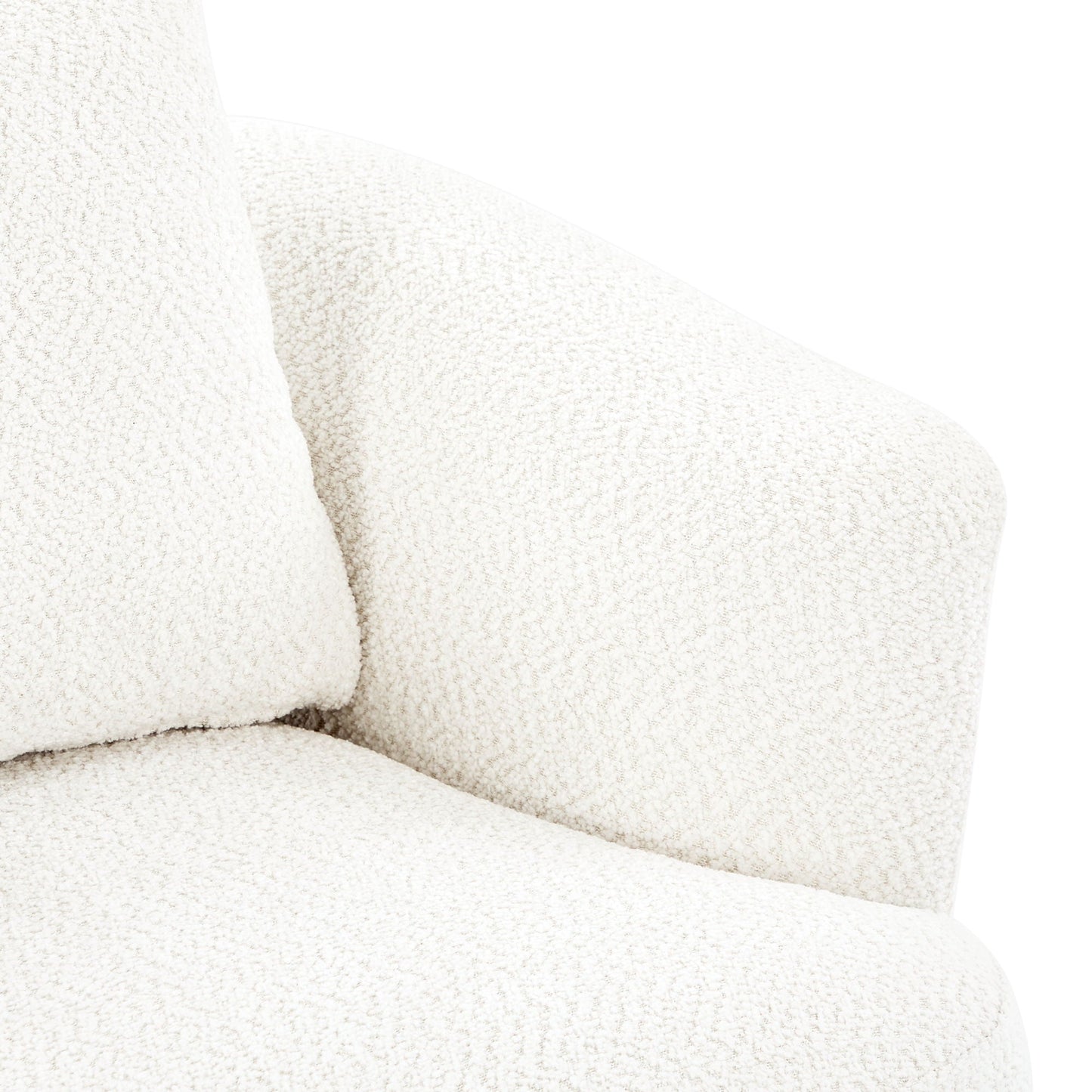 360° Swivel Barrel Sofa Chair With Throw Pillow, Upholstered Accent Chair
