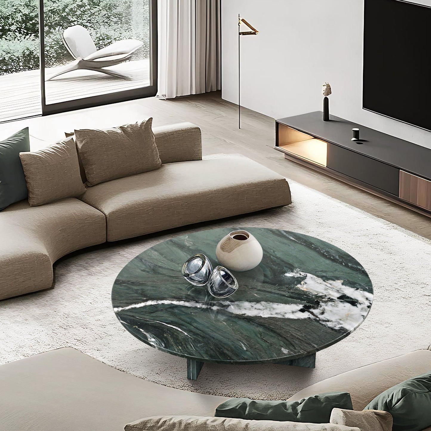 Luxury Coffee Table With Unique Veining, Unique Stone Design