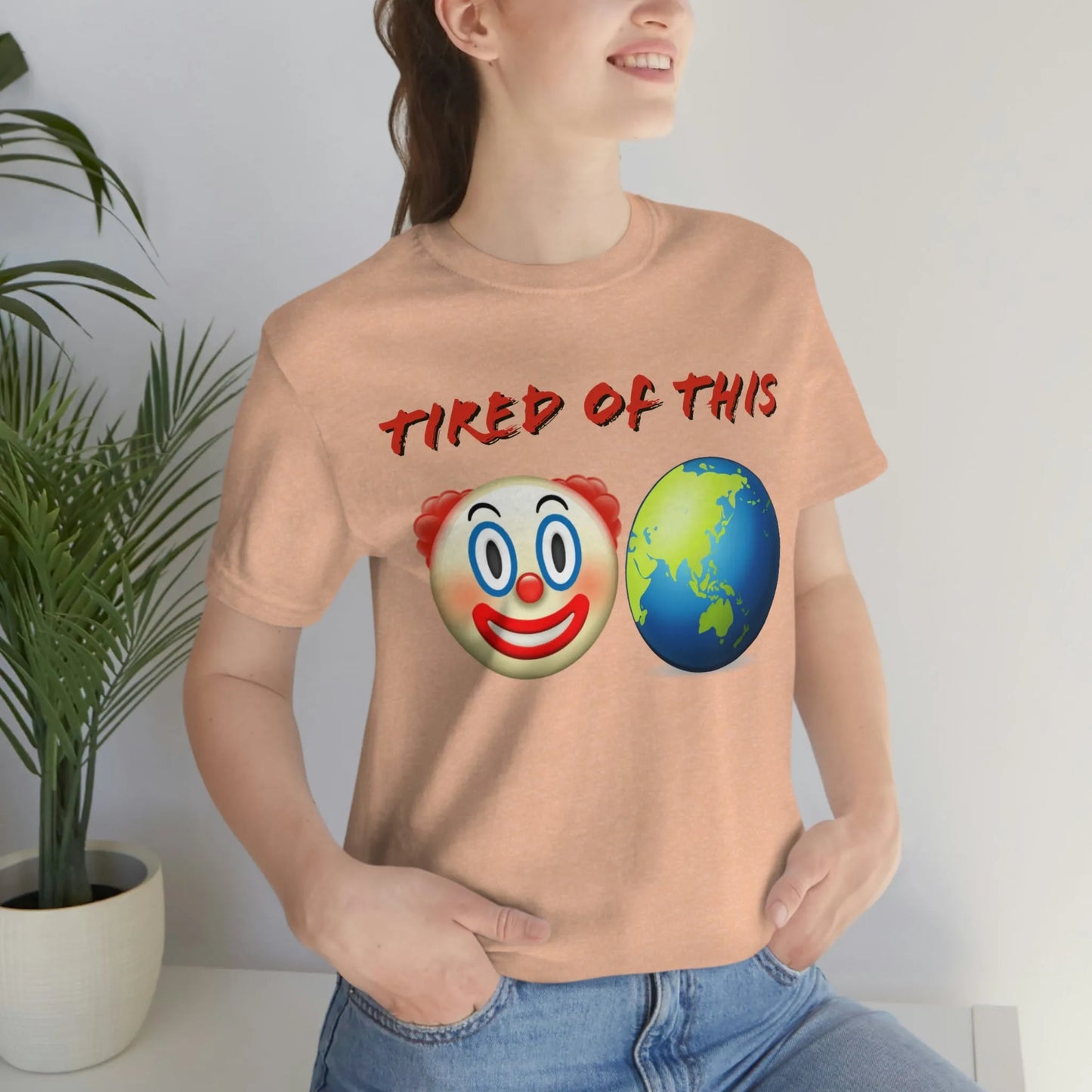 Tired Of This Clown World Emoji T-Shirt