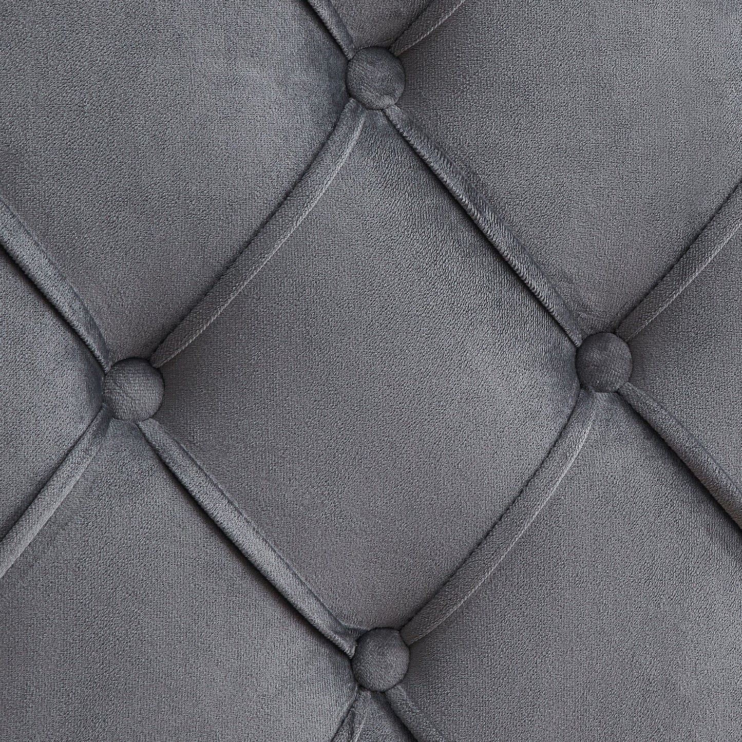 Velvet Button Tufted Upholstered Bed with Wings Design - Queen