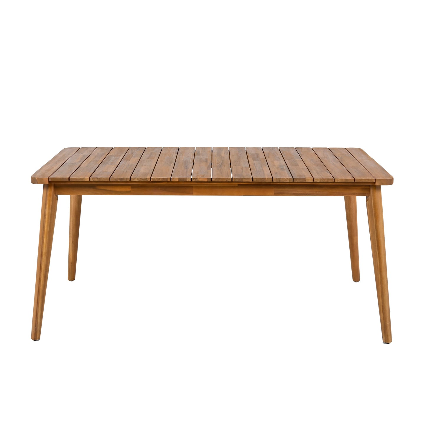 5-Piece Acacia Wood Outdoor Dining Set, Patio Table & Chairs with Removable Cushions