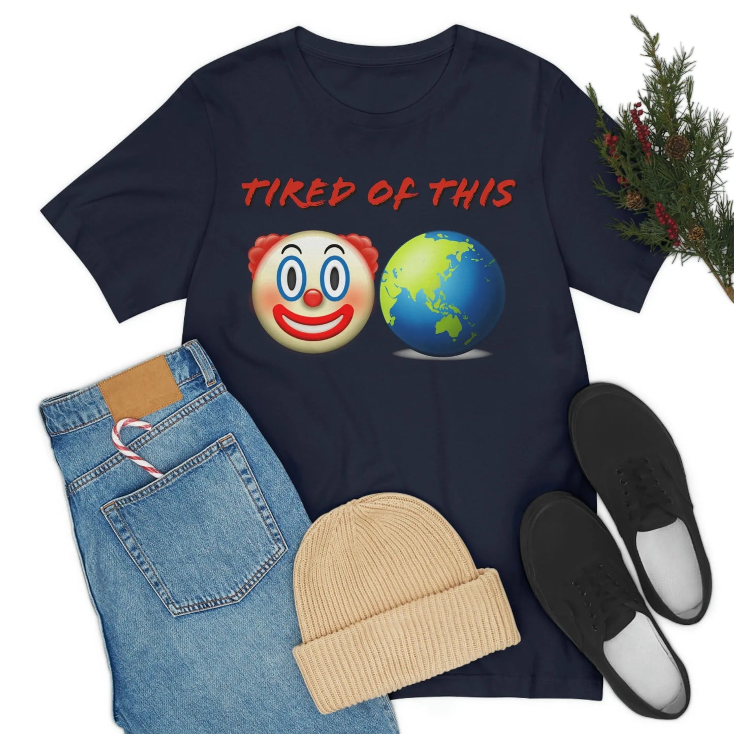 Tired Of This Clown World Emoji T-Shirt