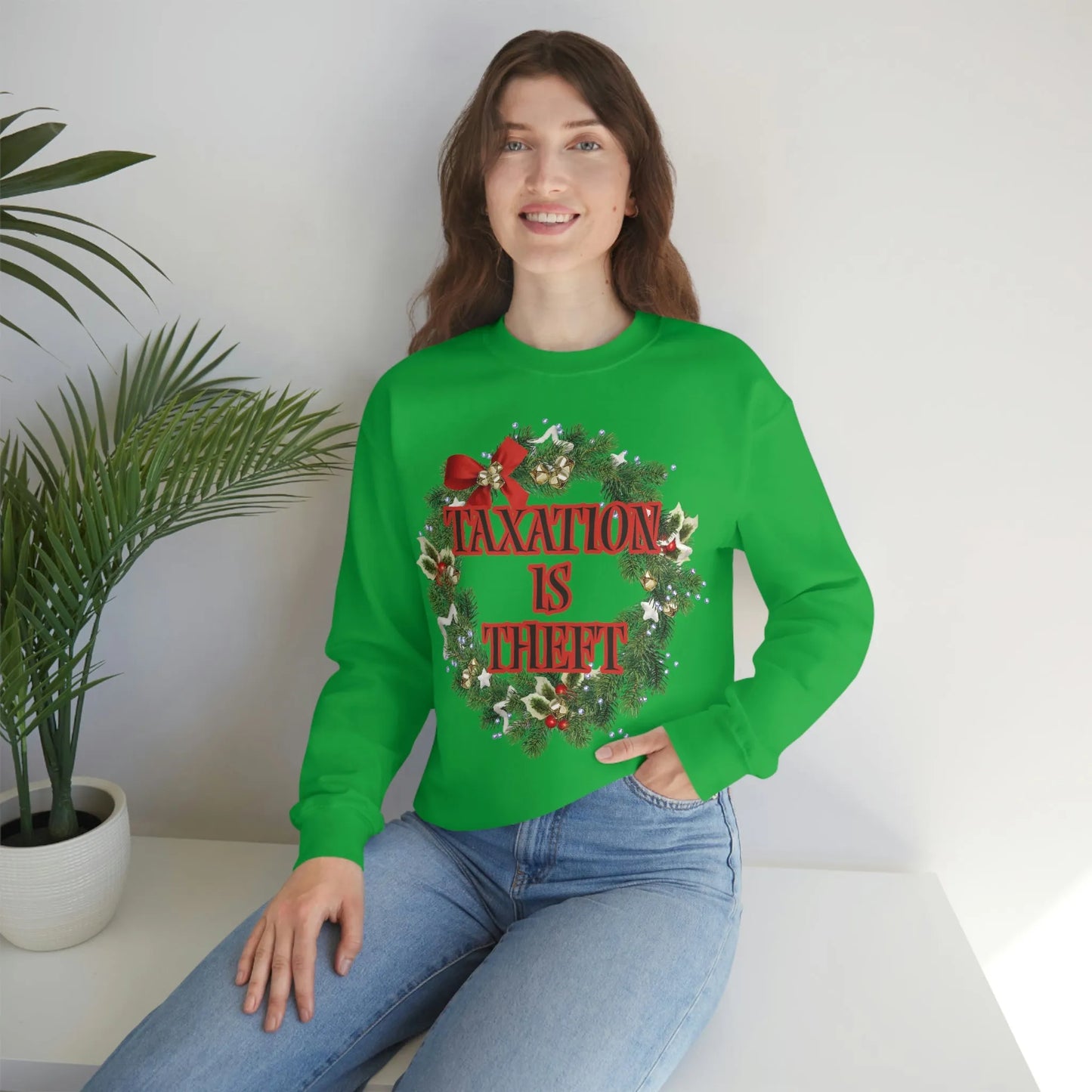 Taxation is Theft Unisex Crewneck Sweatshirt - 4LibertyShop.com