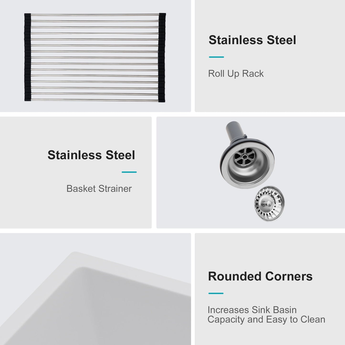 Granite Composite Double Bowl Undermount Kitchen Sink