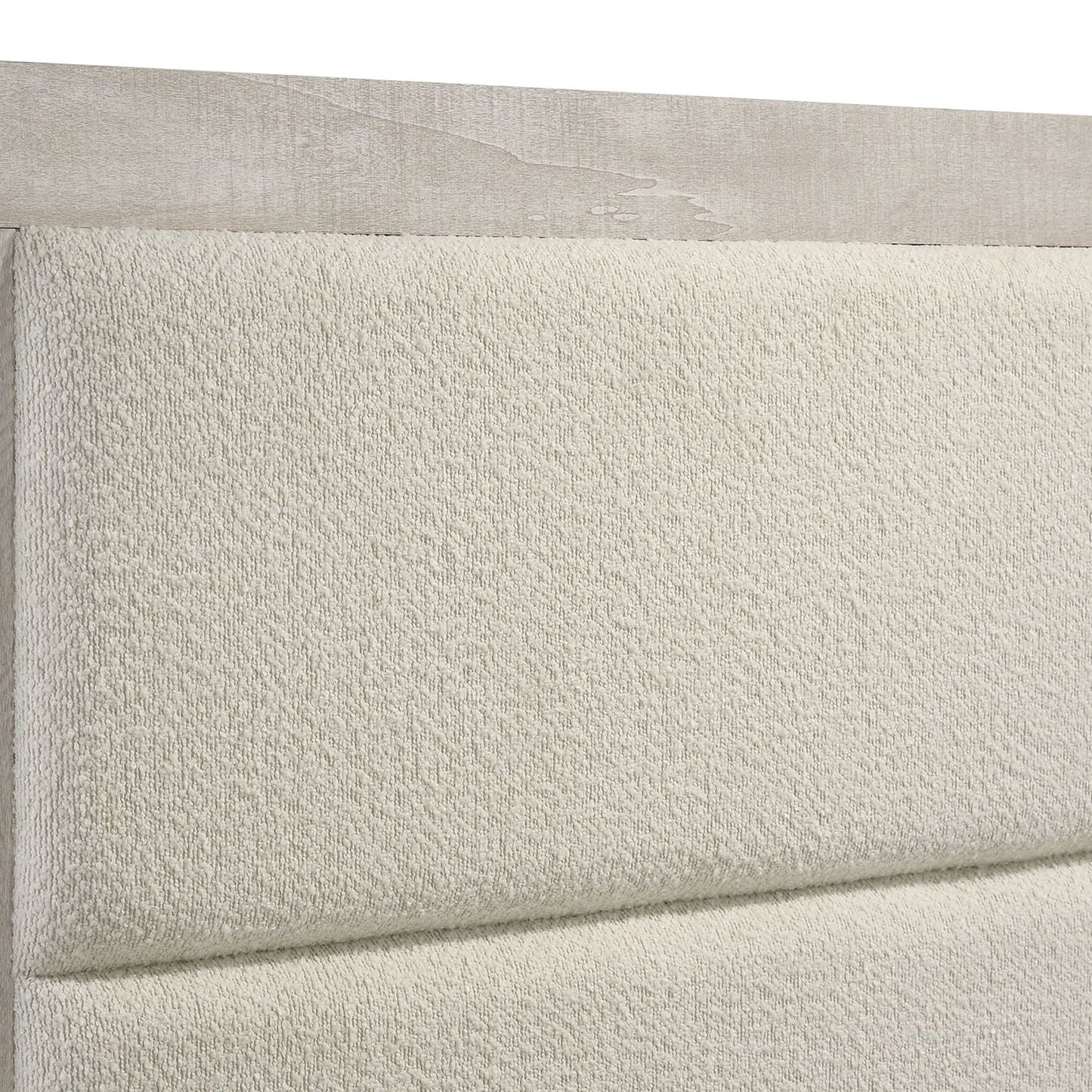 Strout - Queen Panel Bed With Upholstered Headboard - Rustic