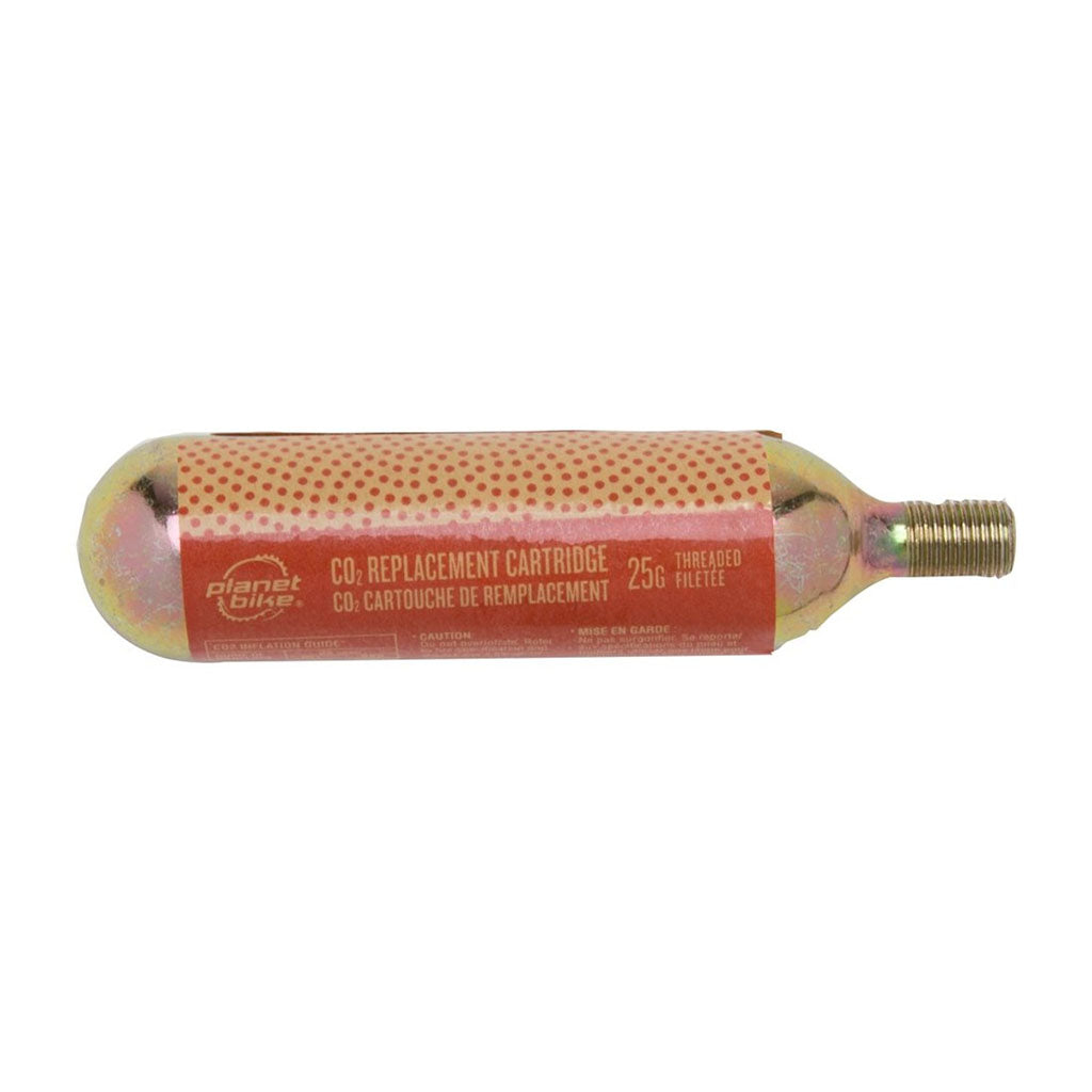 Planet Bike CO2 Cartridge 25g Threaded 2/Count