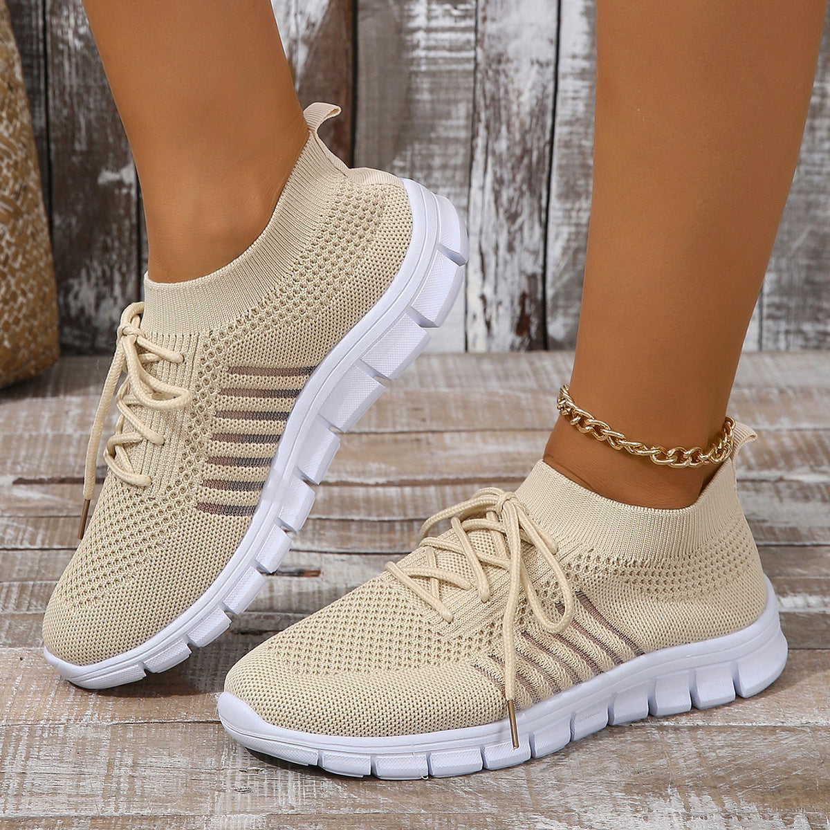 Flying Woven Mesh Women's Shoes Breathable Sneakers
