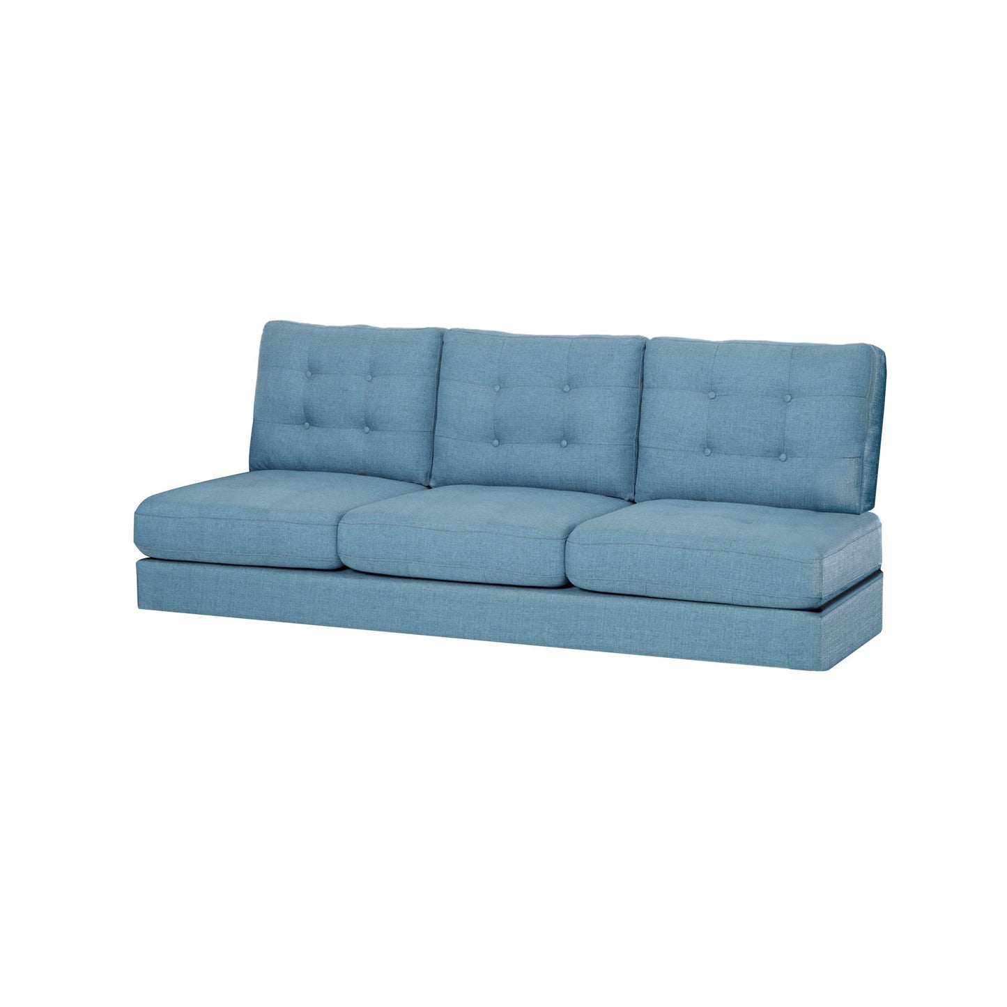 Jenny Contemporary Tufted Fabric 3 Seater Sofa