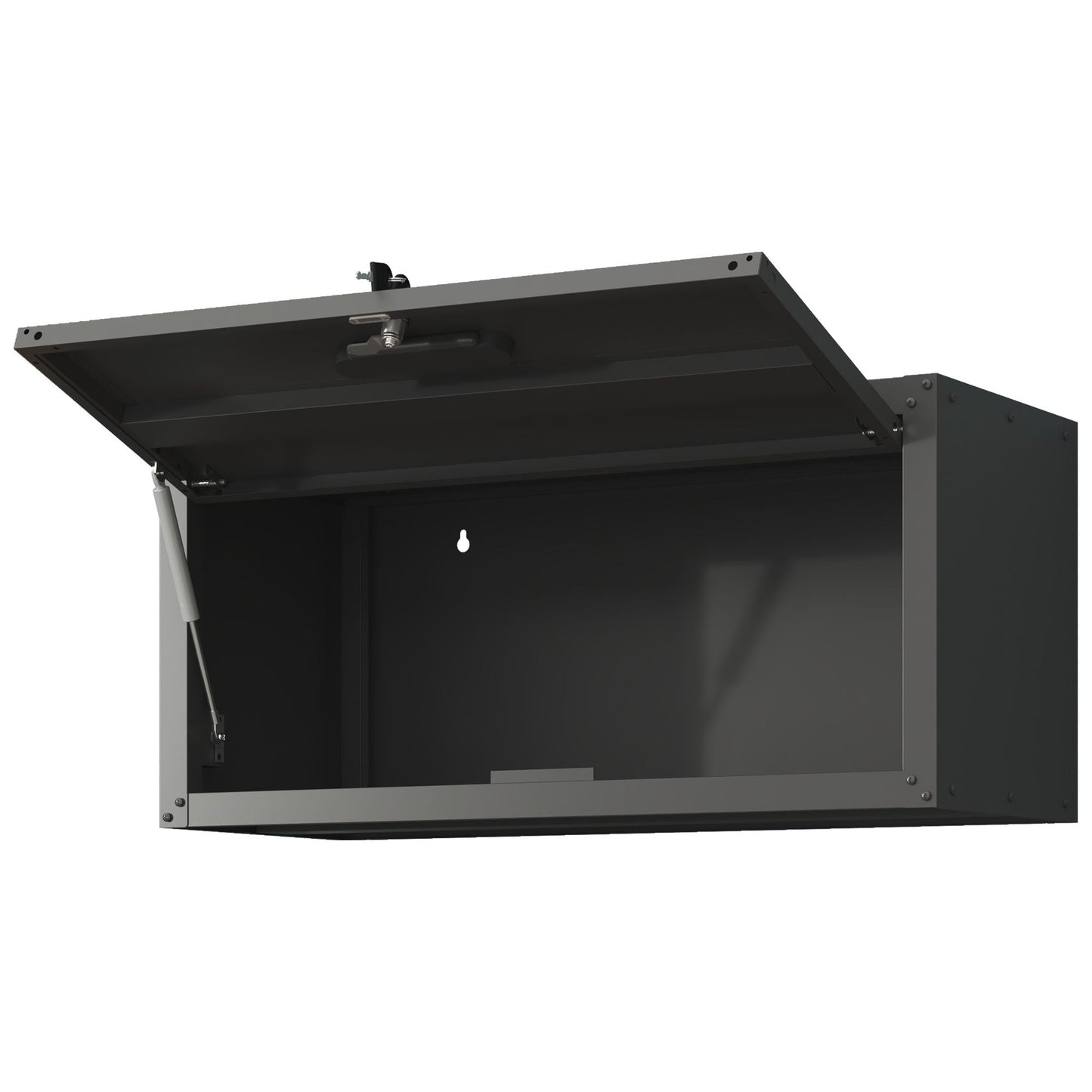 Heavy Duty, Metal Wall Mounted Tool Storage Cabinet Steel Metal Garage Storage Cabinet - Black / Gray