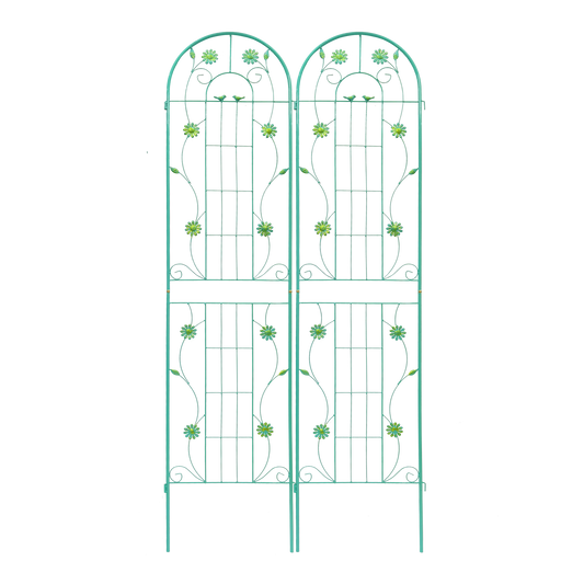 4 Pack Metal Garden Trellis 86.7'' x 19.7'' Rustproof Trellis for Climbing Plants