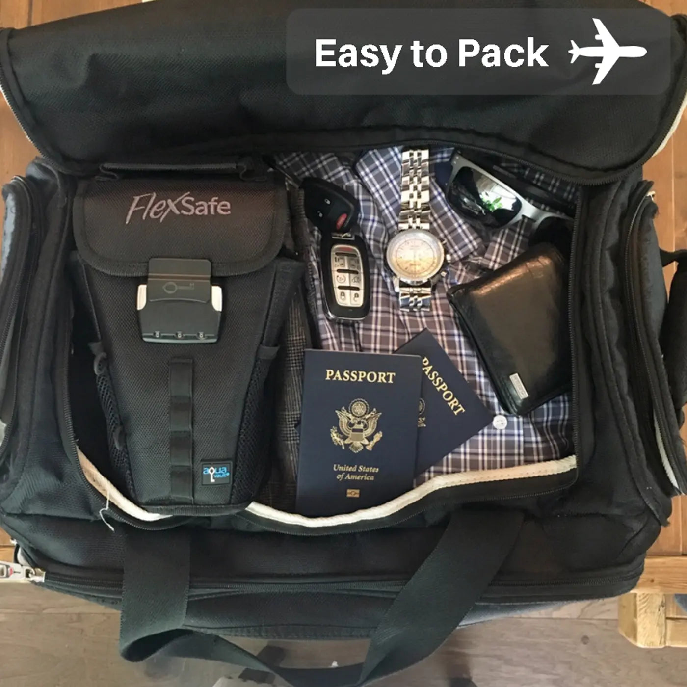 FlexSafe Portable Travel Safe by AquaVault – Best Portable Safe for Travel