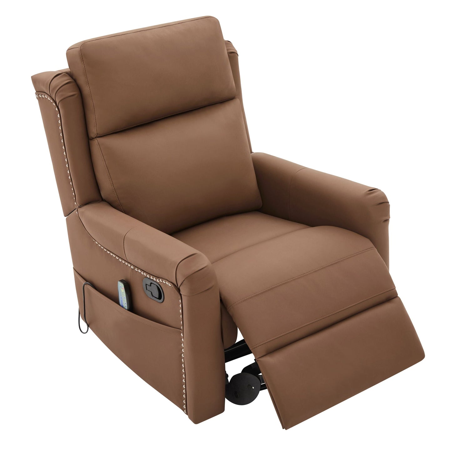 Manual Recliner Swivel Rocking Chair With 8-Point Massage and Heating