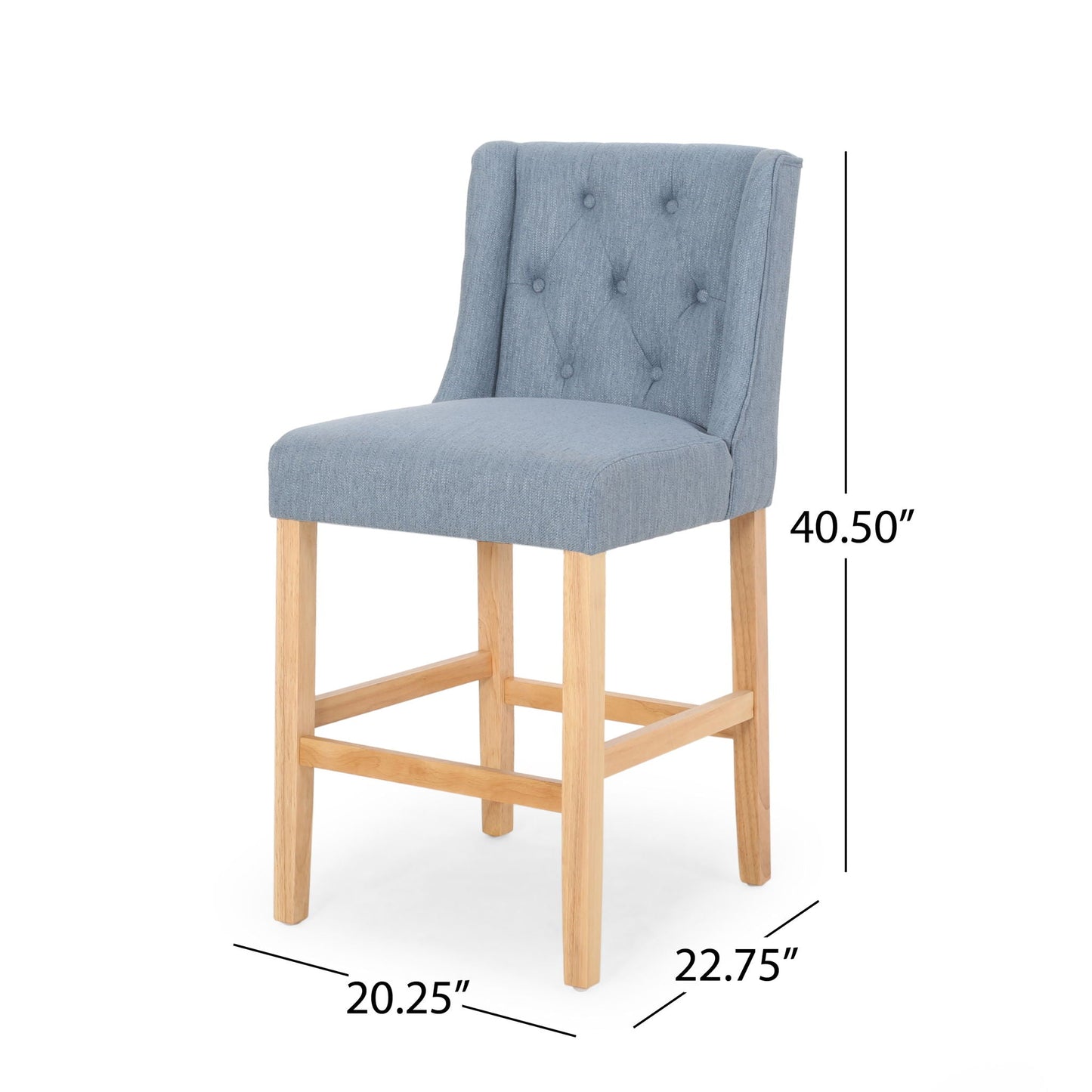 Vienna Contemporary Fabric Tufted & Wingback Counter Stools (Set of 2)