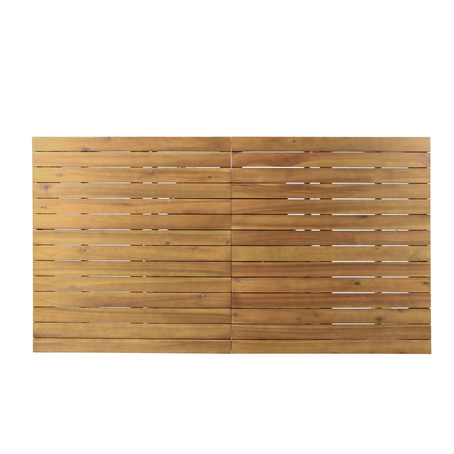 Wilson Expandable Dining Table With Slat Design - Teak Acacia Wood