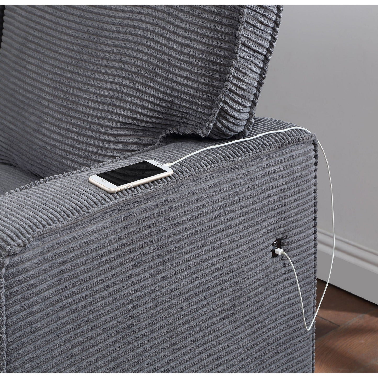 Territory - Pull Out Sofa Bed With Design - Dark Gray