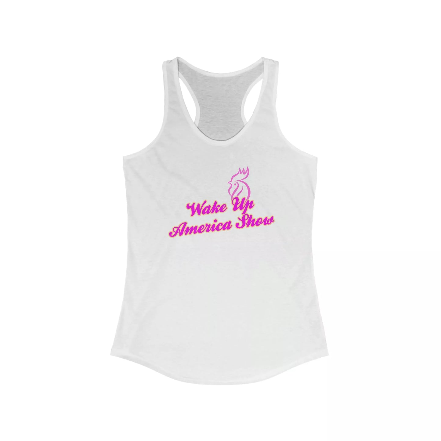 Wake Up America Show Women's Ideal Racerback Tank